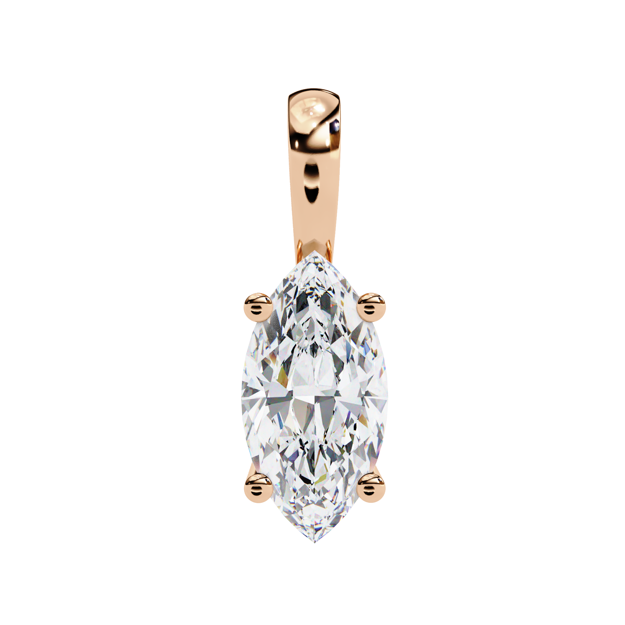 18k Gold  Pendant With Fabulous Lab Grown Diamond