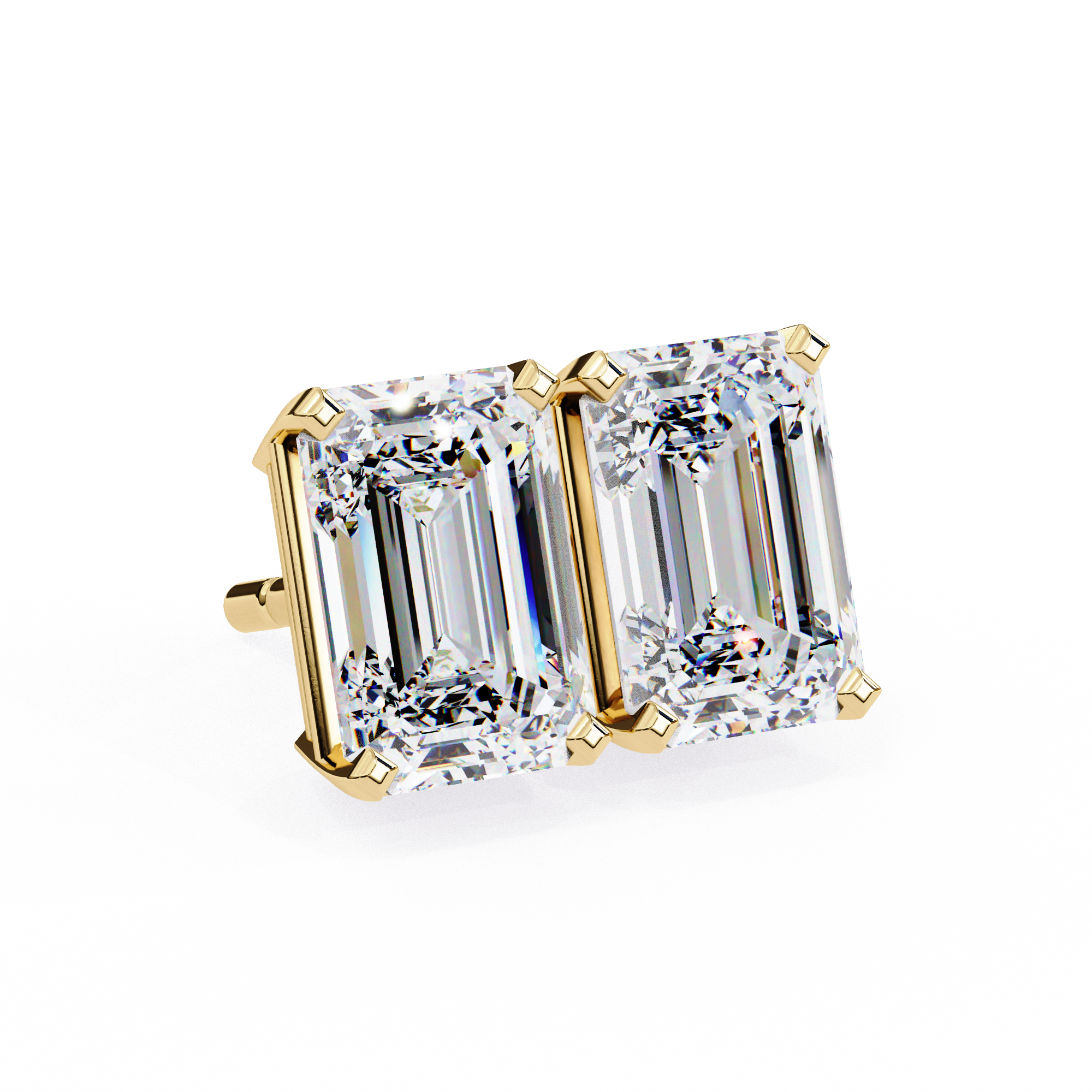 Beautiful 18K GOLD EARRING WITH LAB-GROWN DIAMOND.