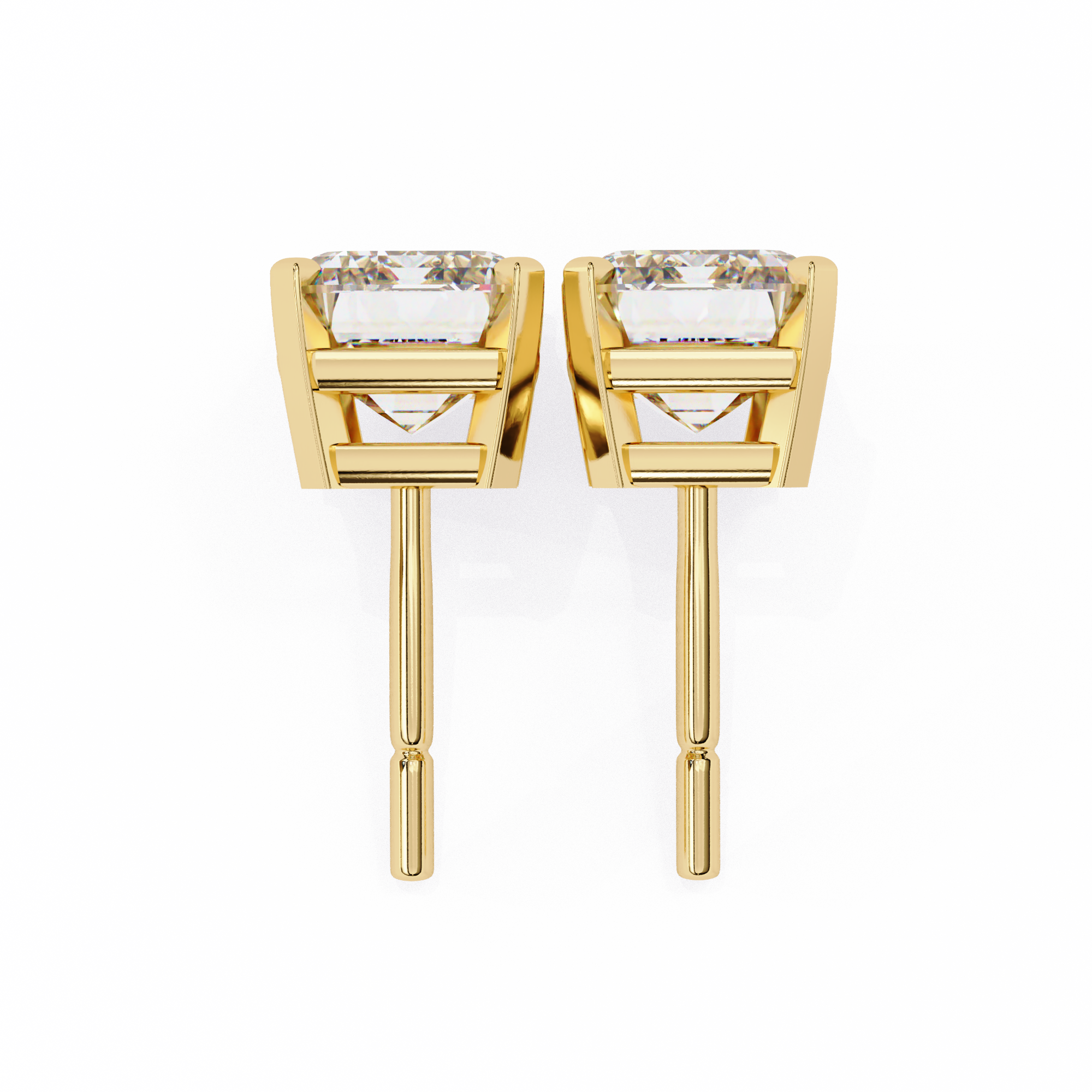 Beautiful 18K GOLD EARRING WITH LAB-GROWN DIAMOND.