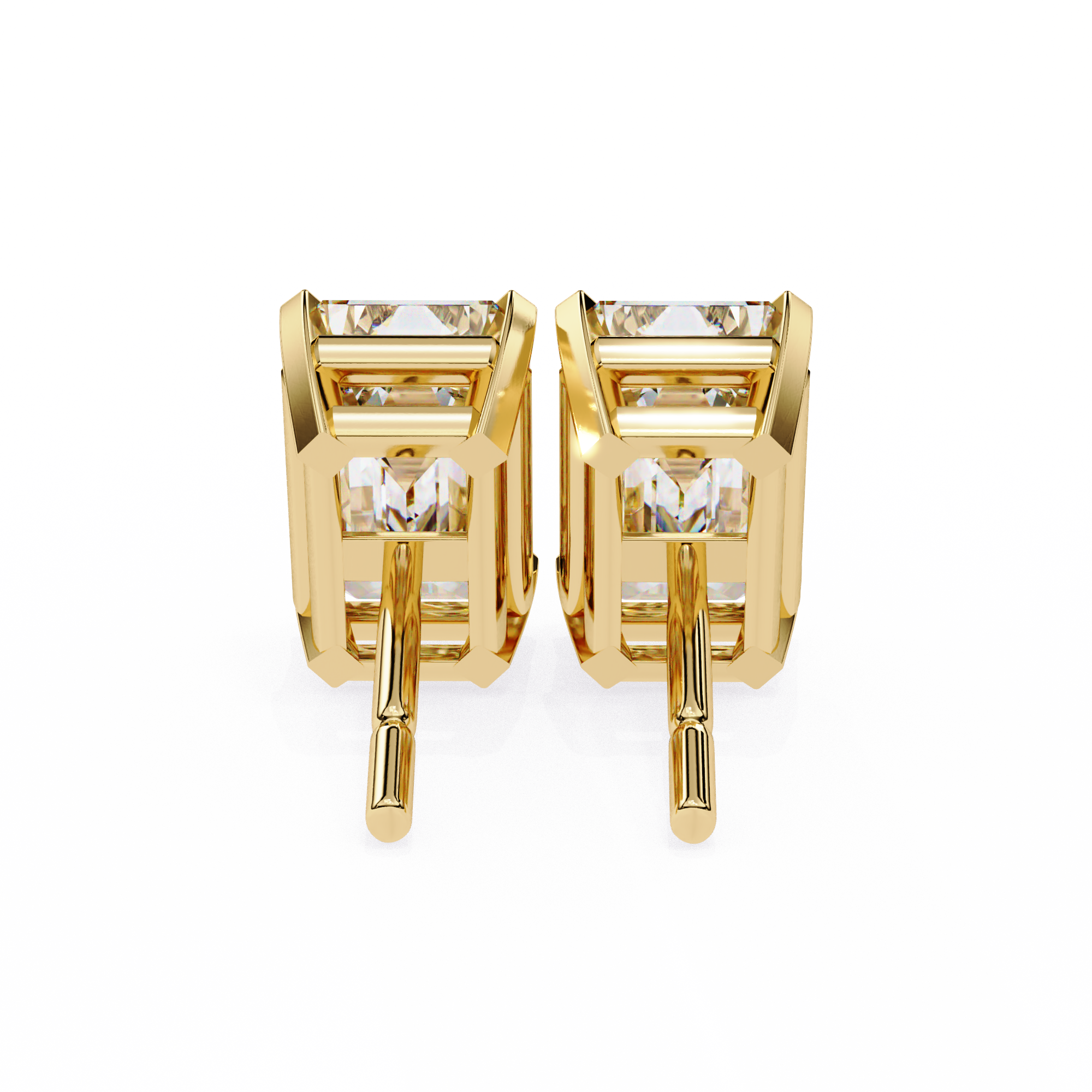 Beautiful 18K GOLD EARRING WITH LAB-GROWN DIAMOND.