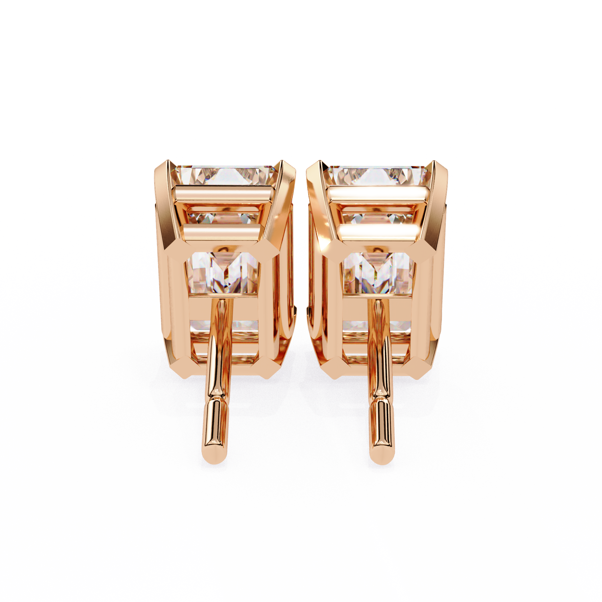 Beautiful 18K GOLD EARRING WITH LAB-GROWN DIAMOND.