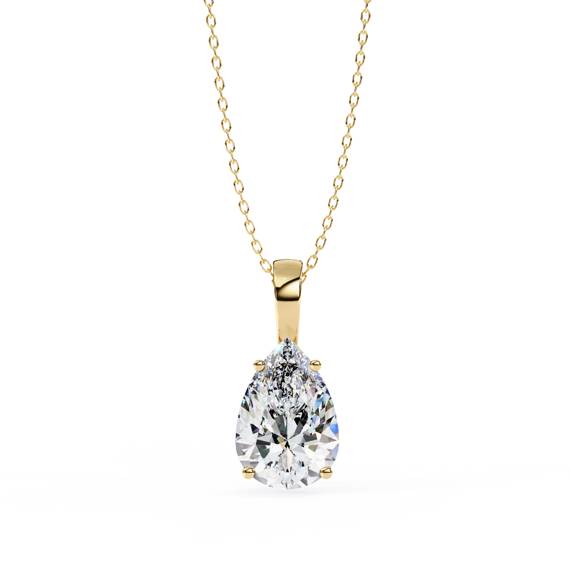 Pendant With Fabulous Lab Grown Diamond 18k Gold