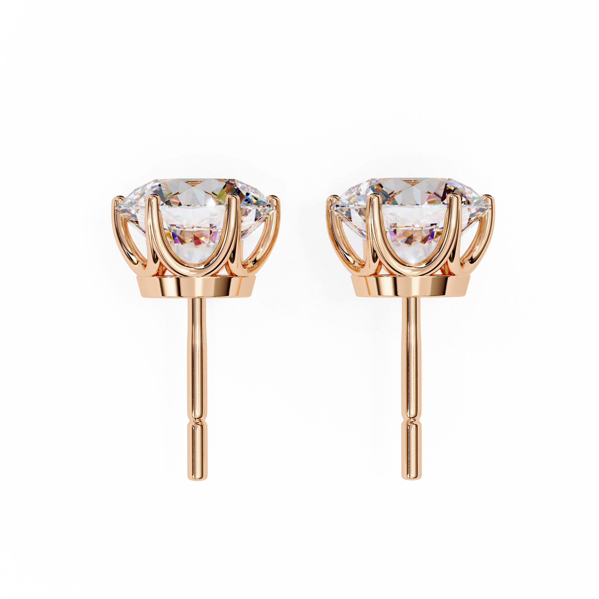 Beautiful 18K GOLD EARRING WITH LAB-GROWN DIAMOND.
