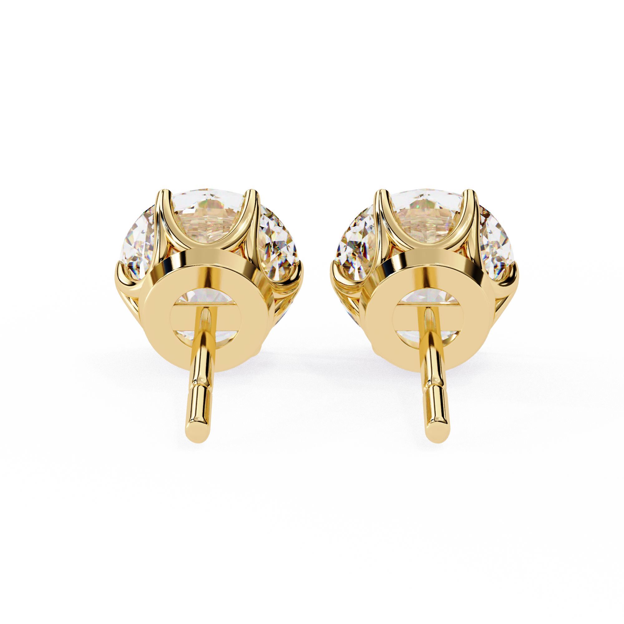 Beautiful 18K GOLD EARRING WITH LAB-GROWN DIAMOND.
