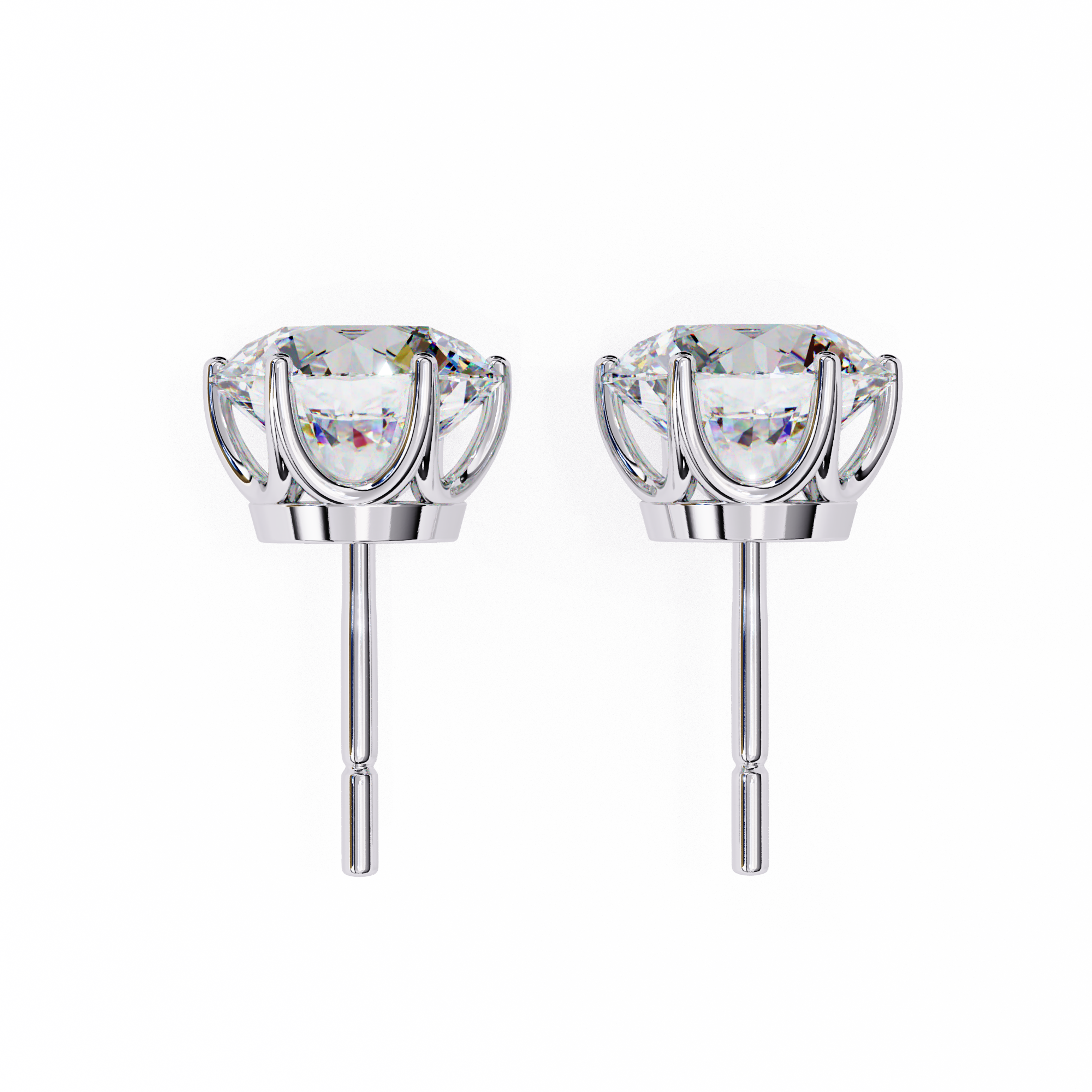 Beautiful 18K GOLD EARRING WITH LAB-GROWN DIAMOND.