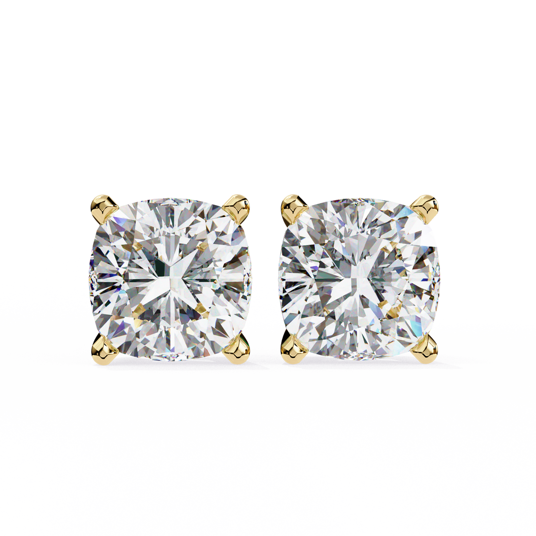 Beautiful 18K GOLD EARRING WITH LAB-GROWN DIAMOND.