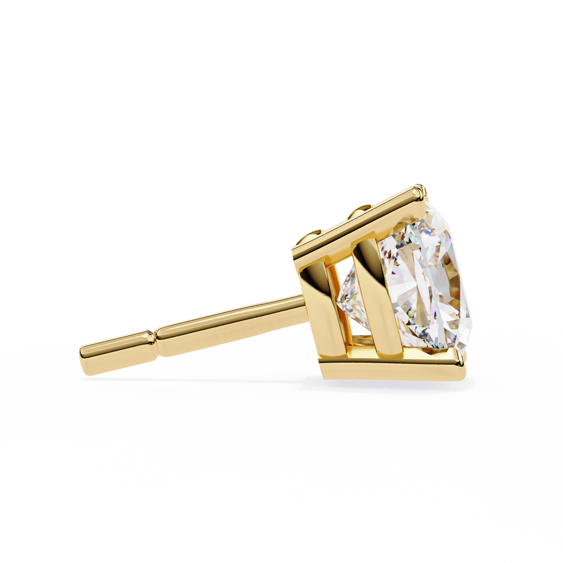 Beautiful 18K GOLD EARRING WITH LAB-GROWN DIAMOND.