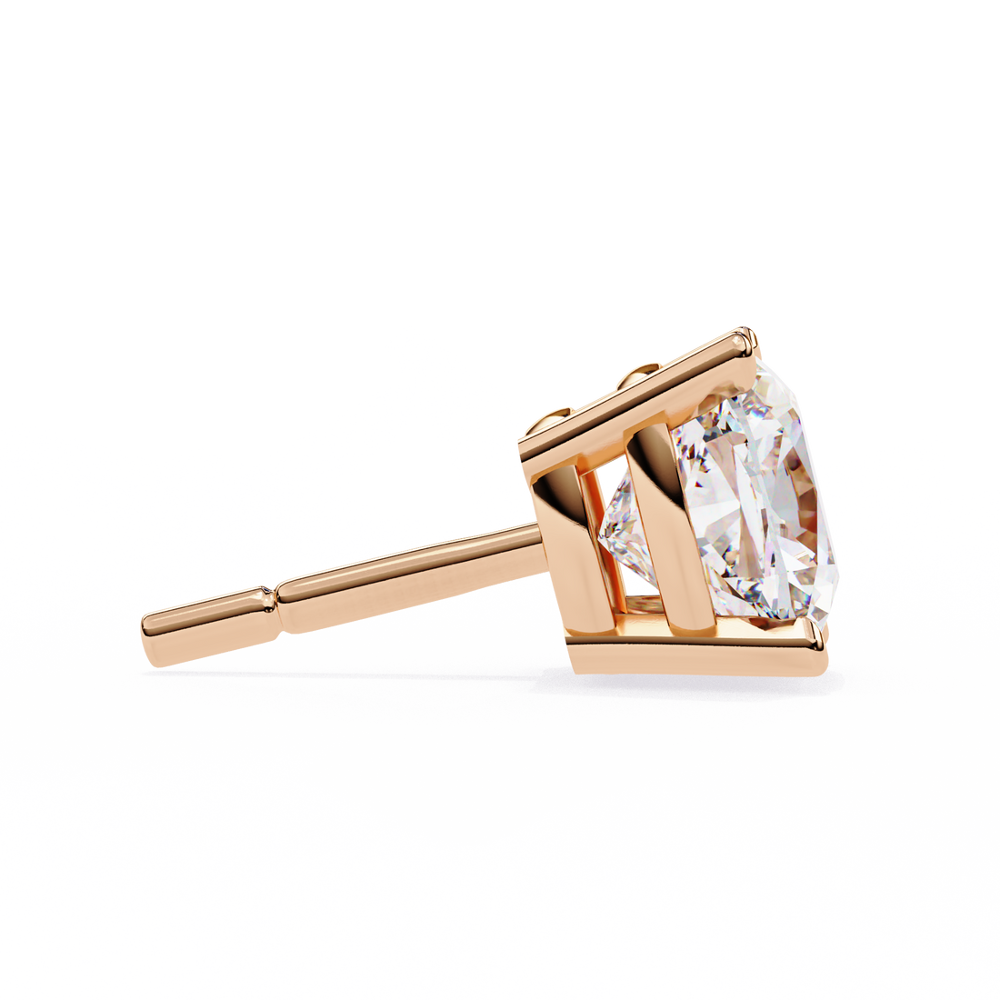 Beautiful 18K GOLD EARRING WITH LAB-GROWN DIAMOND.