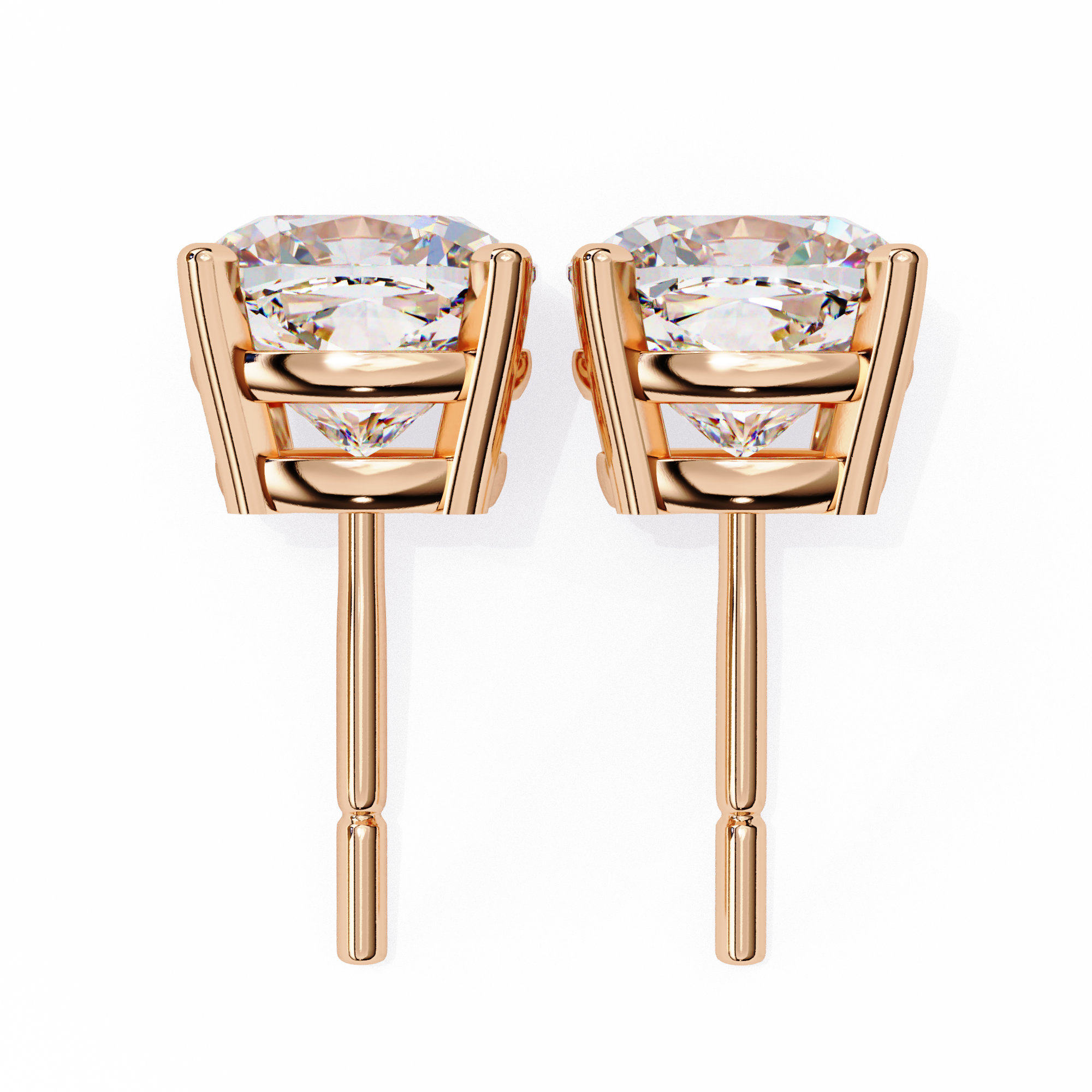 Beautiful 18K GOLD EARRING WITH LAB-GROWN DIAMOND.