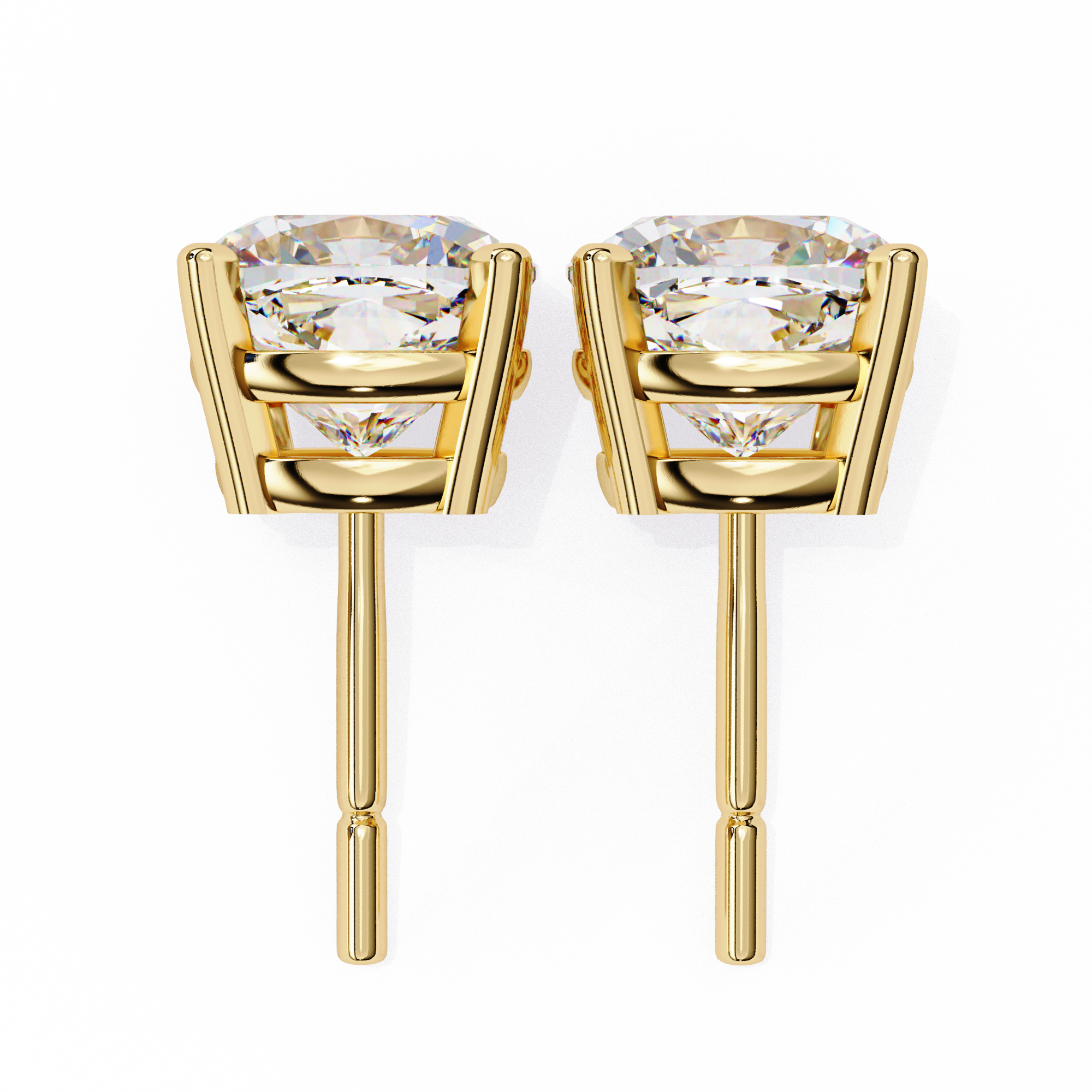 Beautiful 18K GOLD EARRING WITH LAB-GROWN DIAMOND.