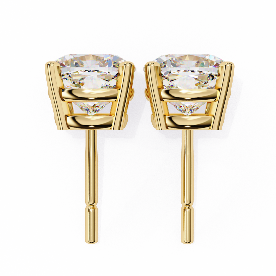 Beautiful 18K GOLD EARRING WITH LAB-GROWN DIAMOND.