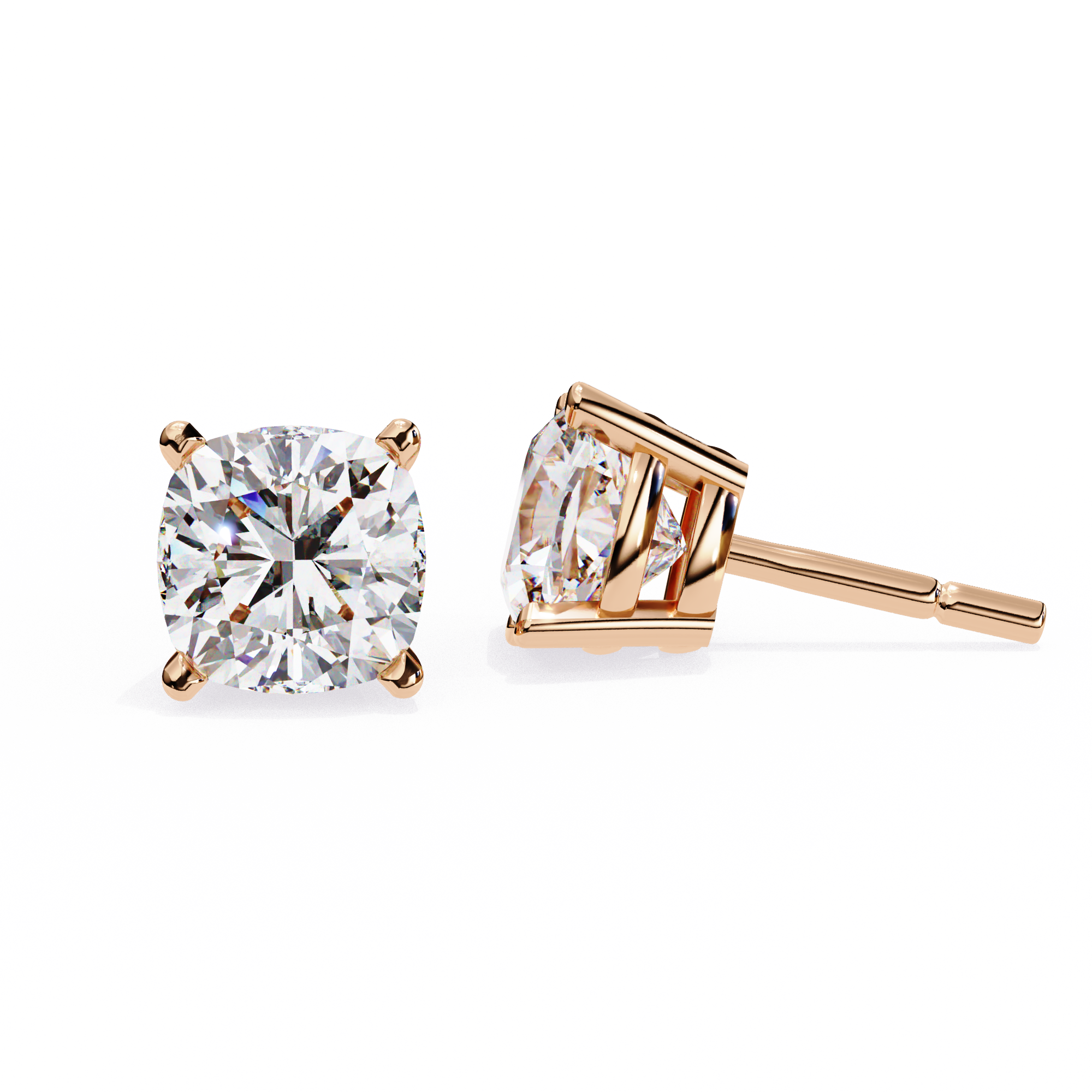 Beautiful 18K GOLD EARRING WITH LAB-GROWN DIAMOND.
