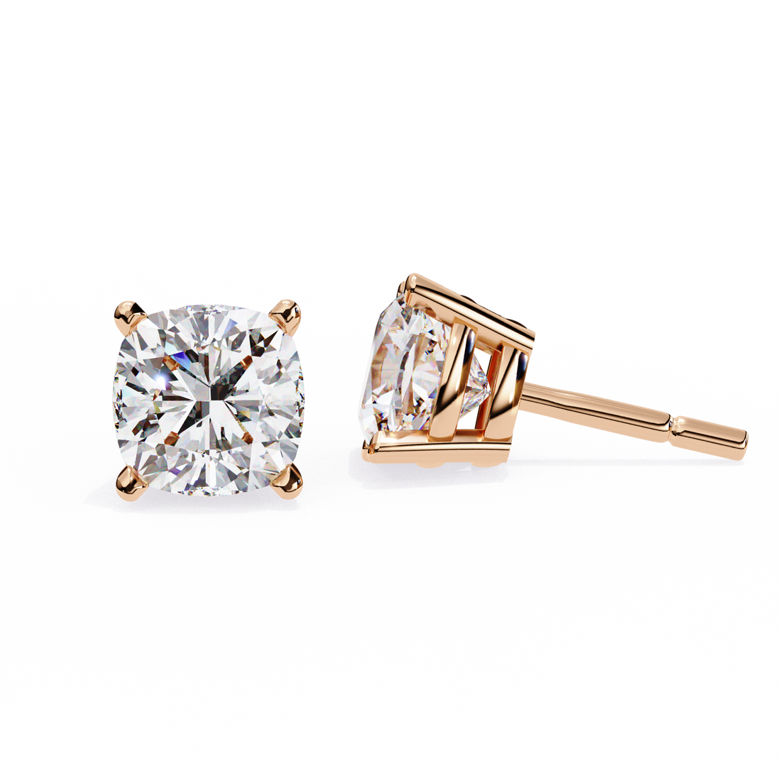 Beautiful 18K GOLD EARRING WITH LAB-GROWN DIAMOND.