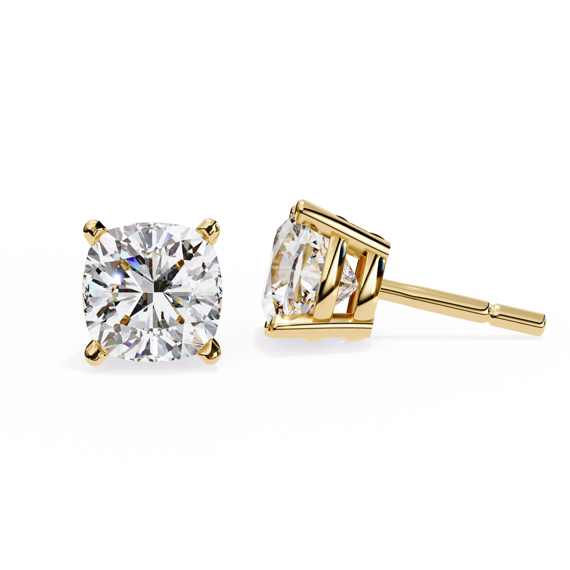 Beautiful 18K GOLD EARRING WITH LAB-GROWN DIAMOND.