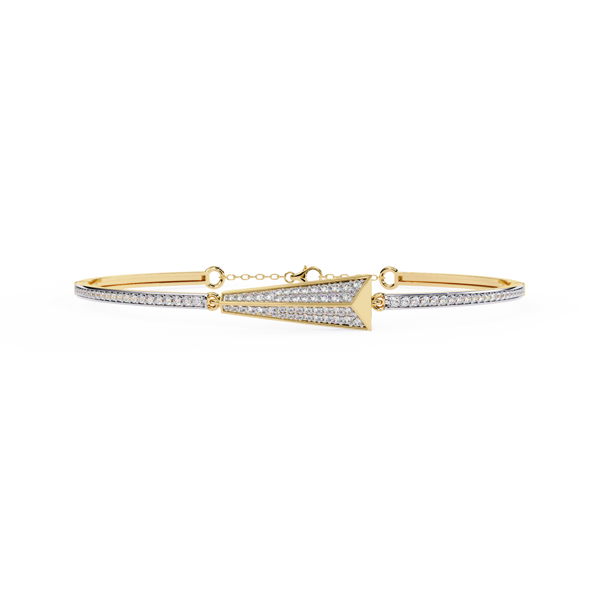 Bracelet With 18k Gold  Fabulous Lab Grown Diamond