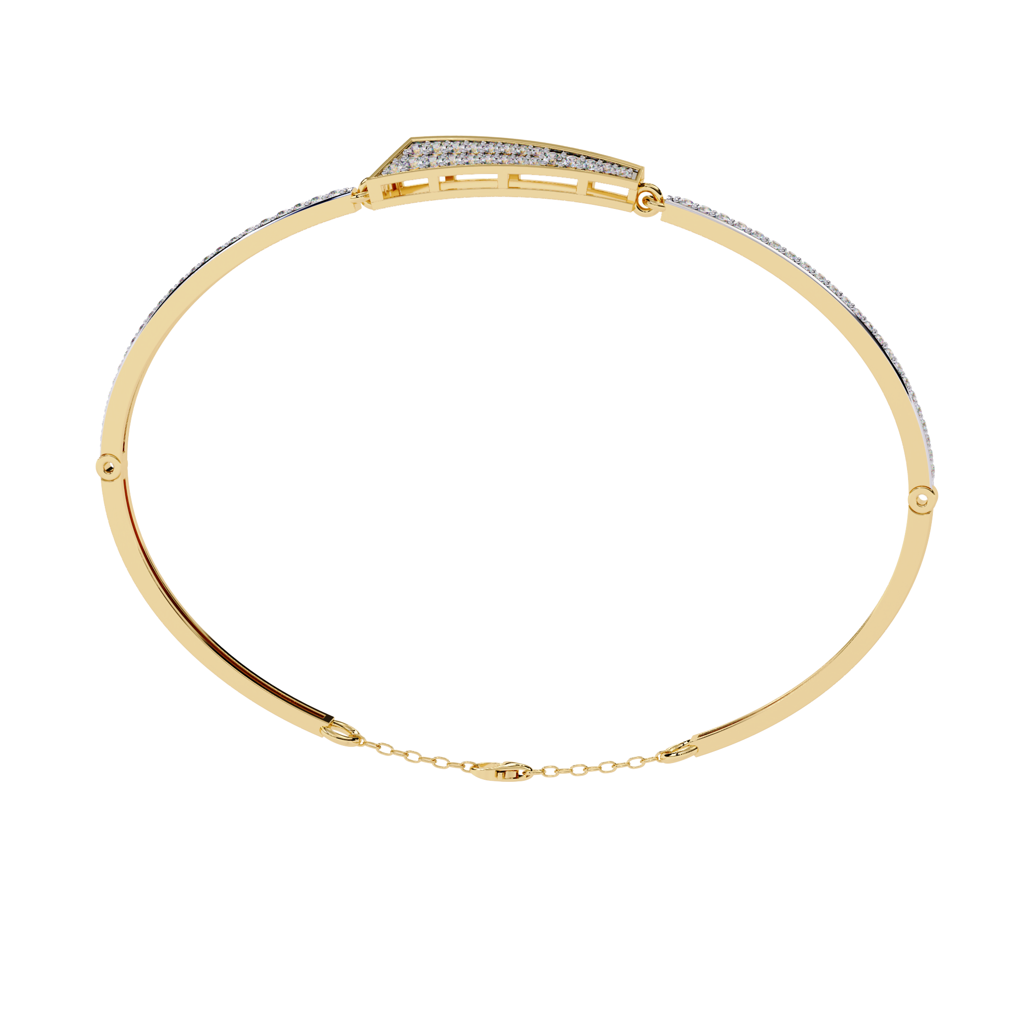 Bracelet With 18k Gold  Fabulous Lab Grown Diamond