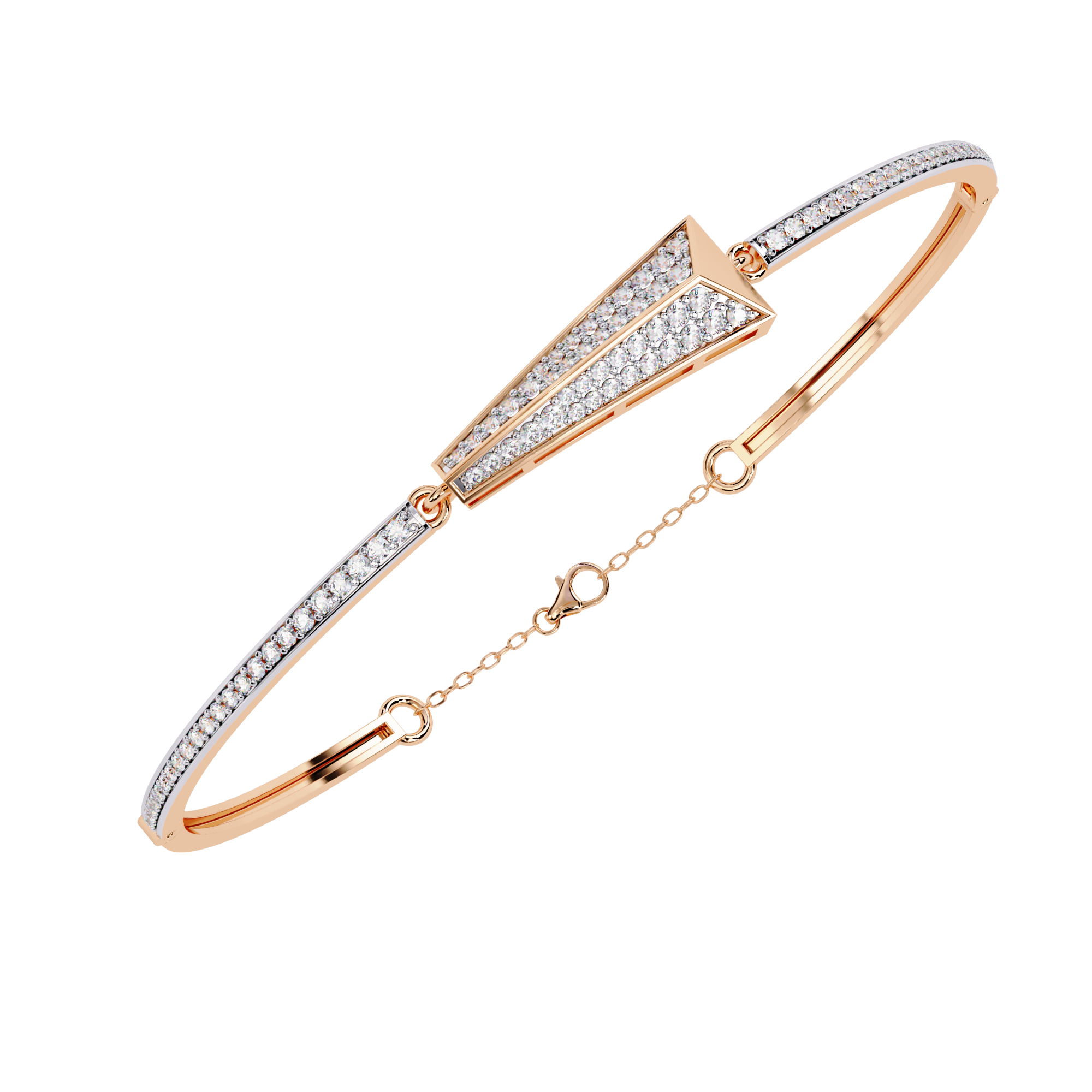 Bracelet With 18k Gold  Fabulous Lab Grown Diamond