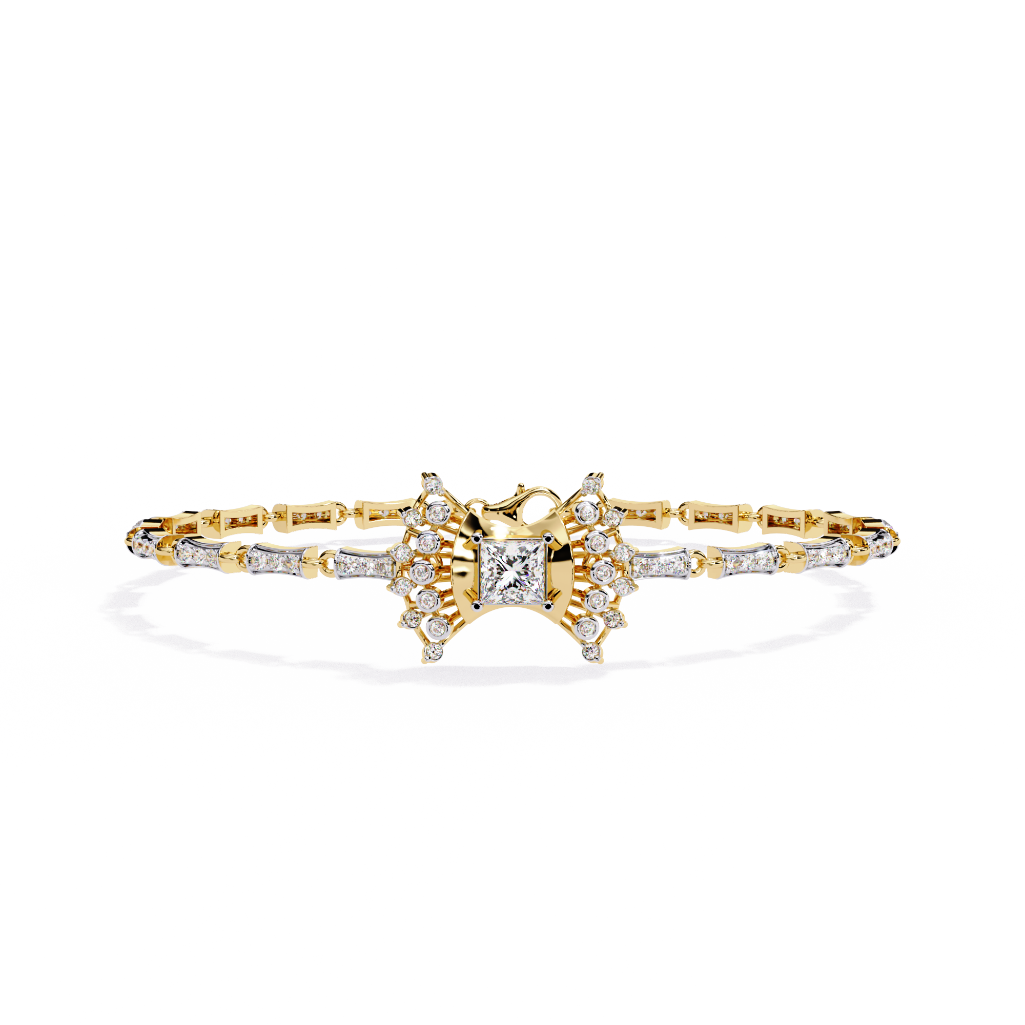 Beautiful Bracelet With 18k Gold  Fabulous Lab Grown Diamond