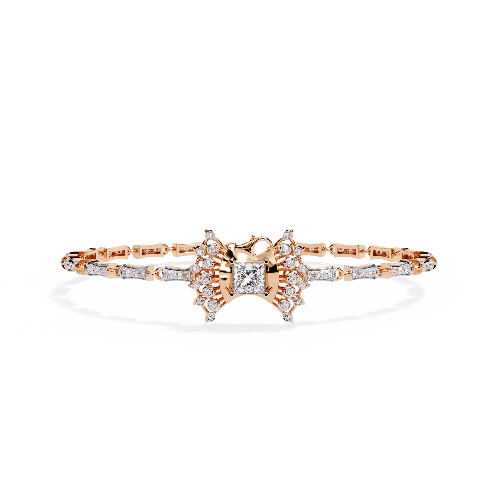 Beautiful Bracelet With 18k Gold  Fabulous Lab Grown Diamond