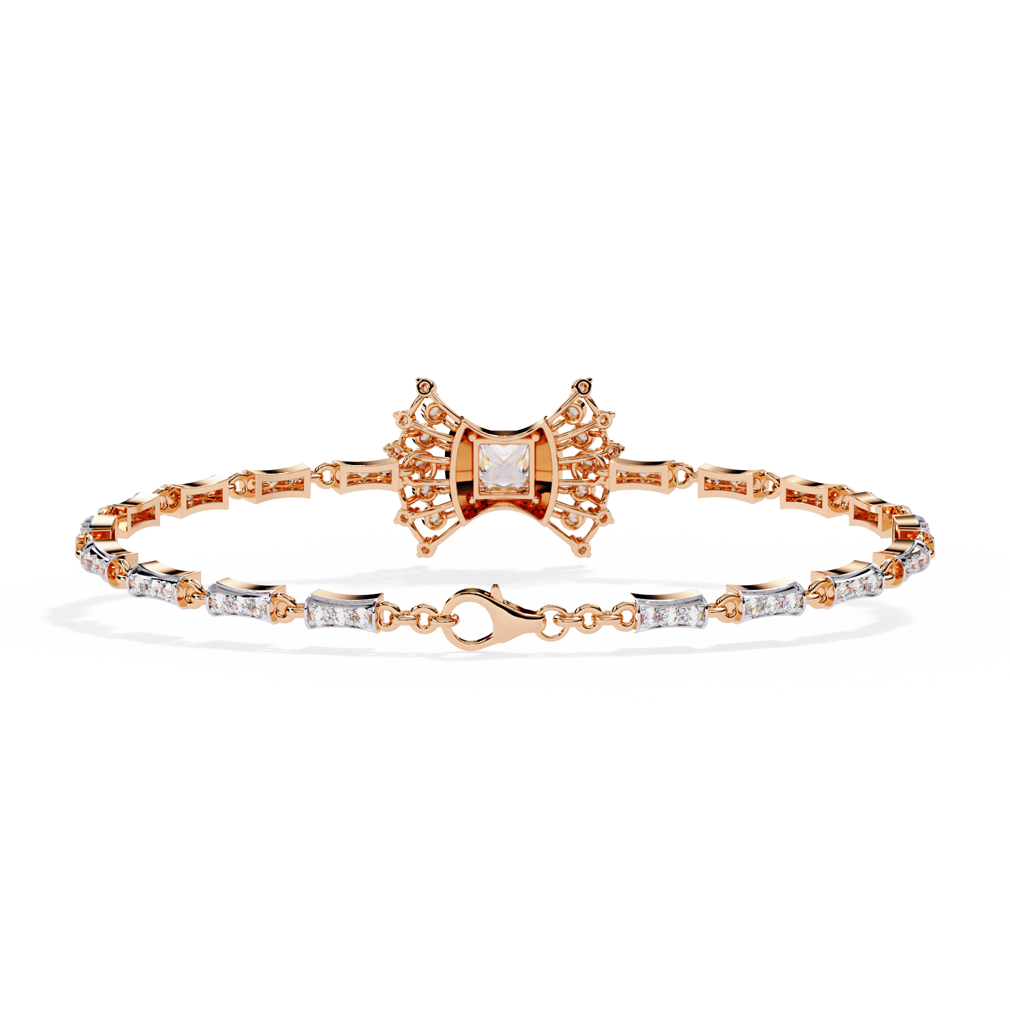 Beautiful Bracelet With 18k Gold  Fabulous Lab Grown Diamond