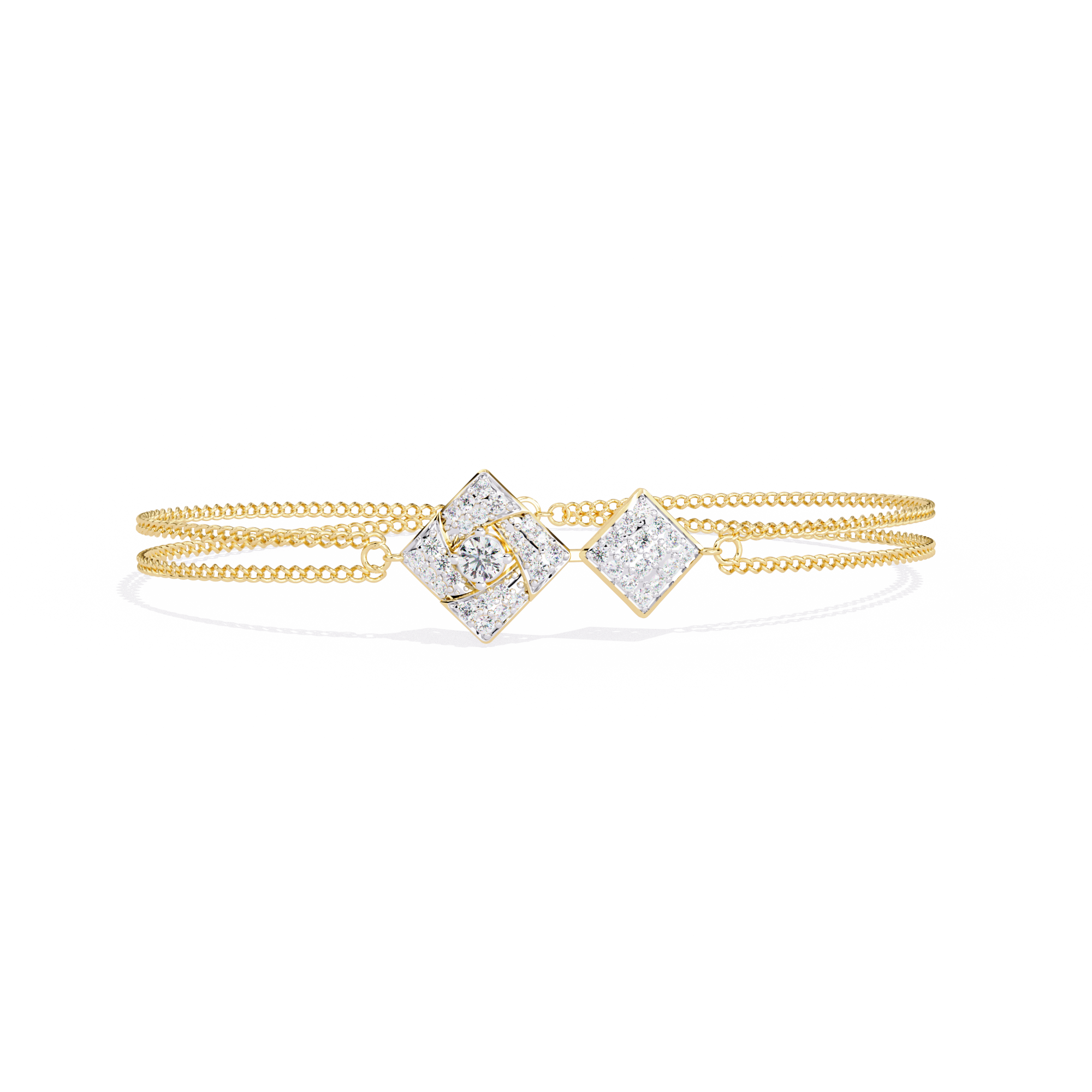 Beautiful Bracelet With 18k Gold  Fabulous Lab Grown Diamond