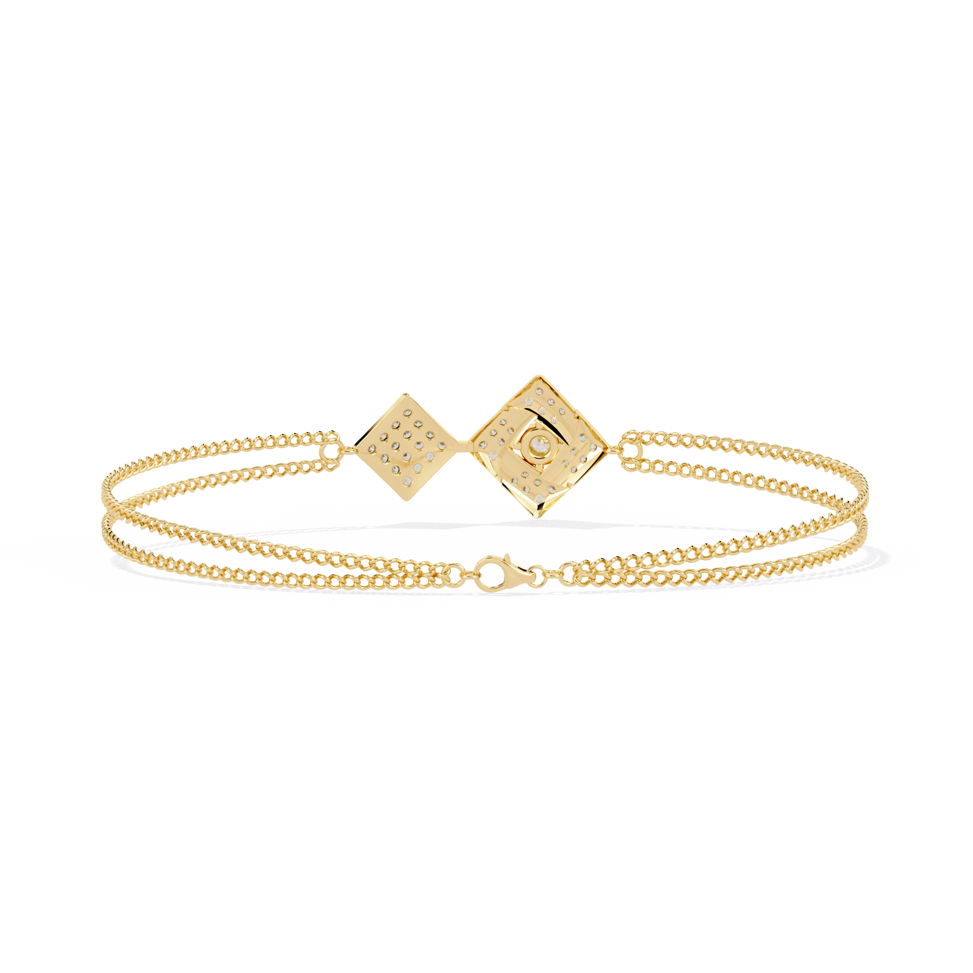 Beautiful Bracelet With 18k Gold  Fabulous Lab Grown Diamond