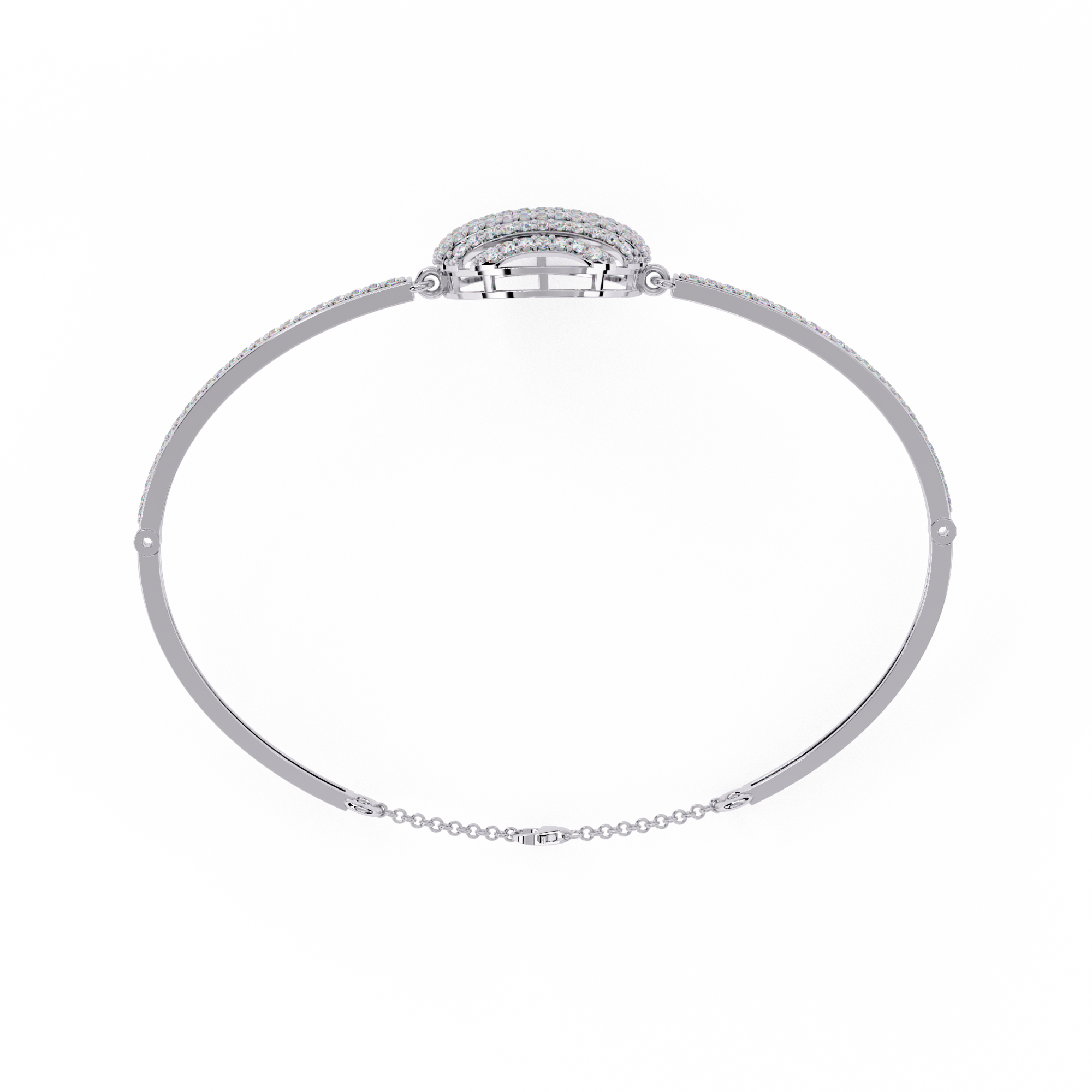 Bracelet With 18k Gold  Fabulous Lab Grown Diamond