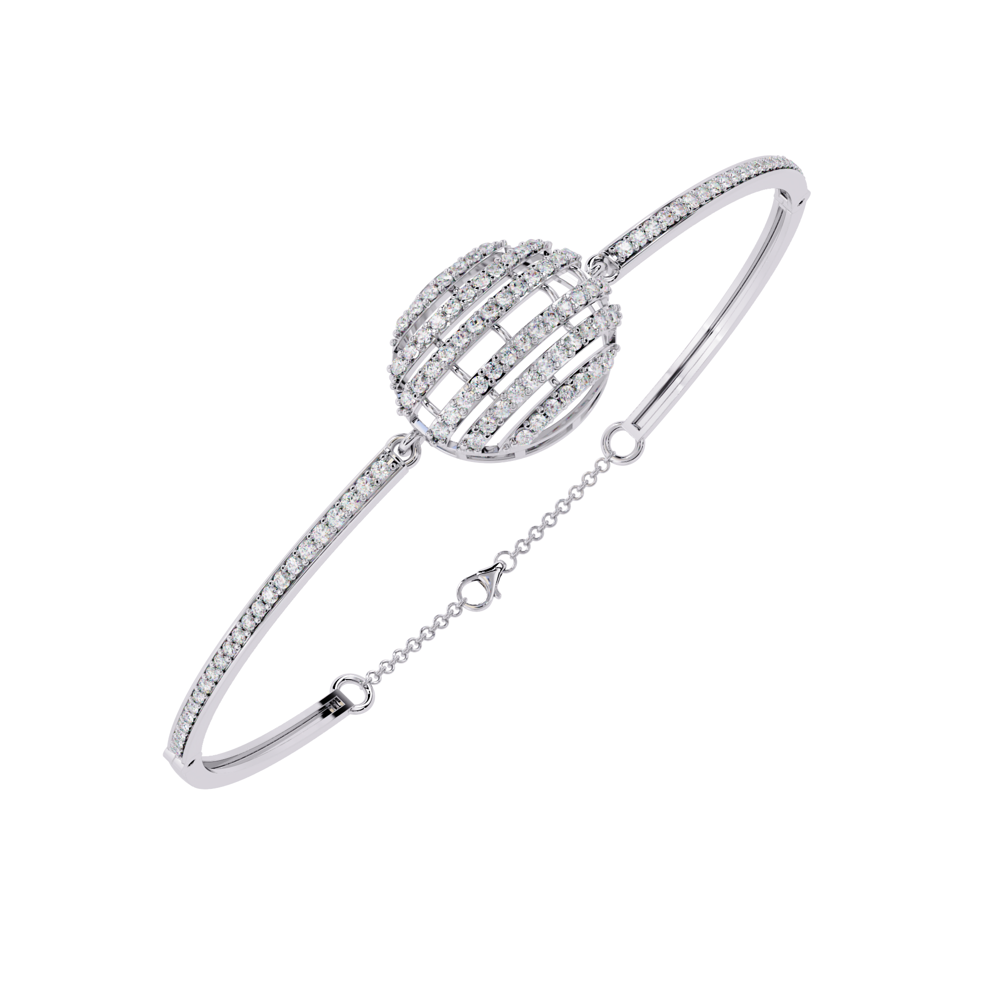 Bracelet With 18k Gold  Fabulous Lab Grown Diamond