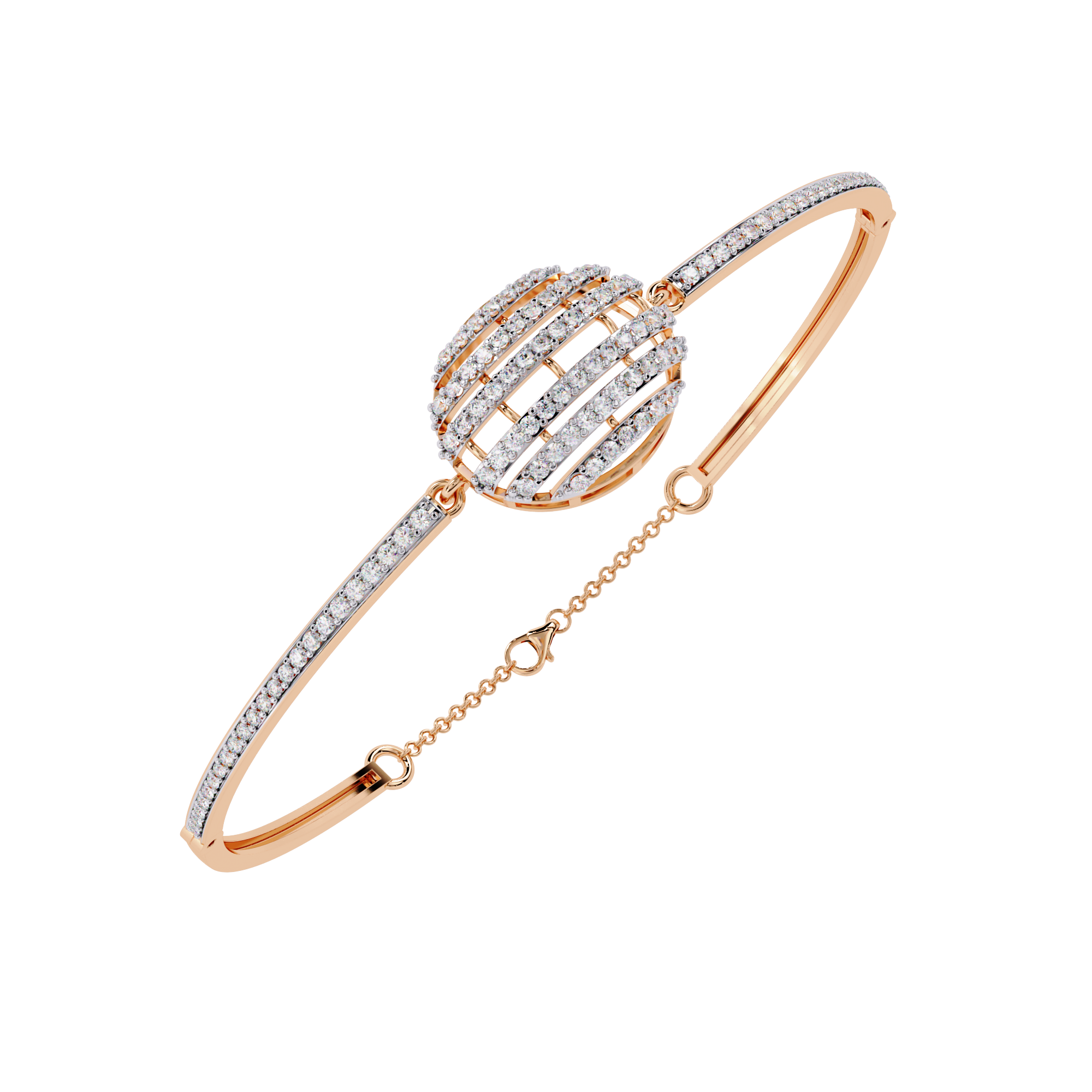 Bracelet With 18k Gold  Fabulous Lab Grown Diamond