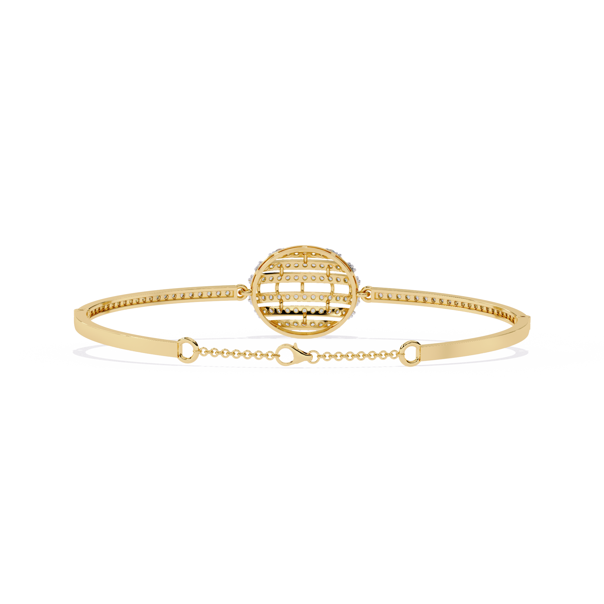 Bracelet With 18k Gold  Fabulous Lab Grown Diamond