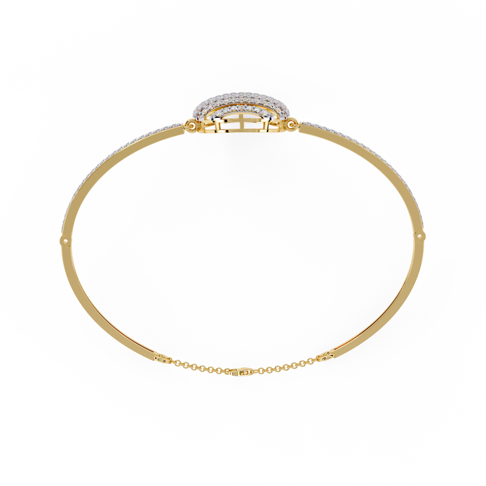 Bracelet With 18k Gold  Fabulous Lab Grown Diamond