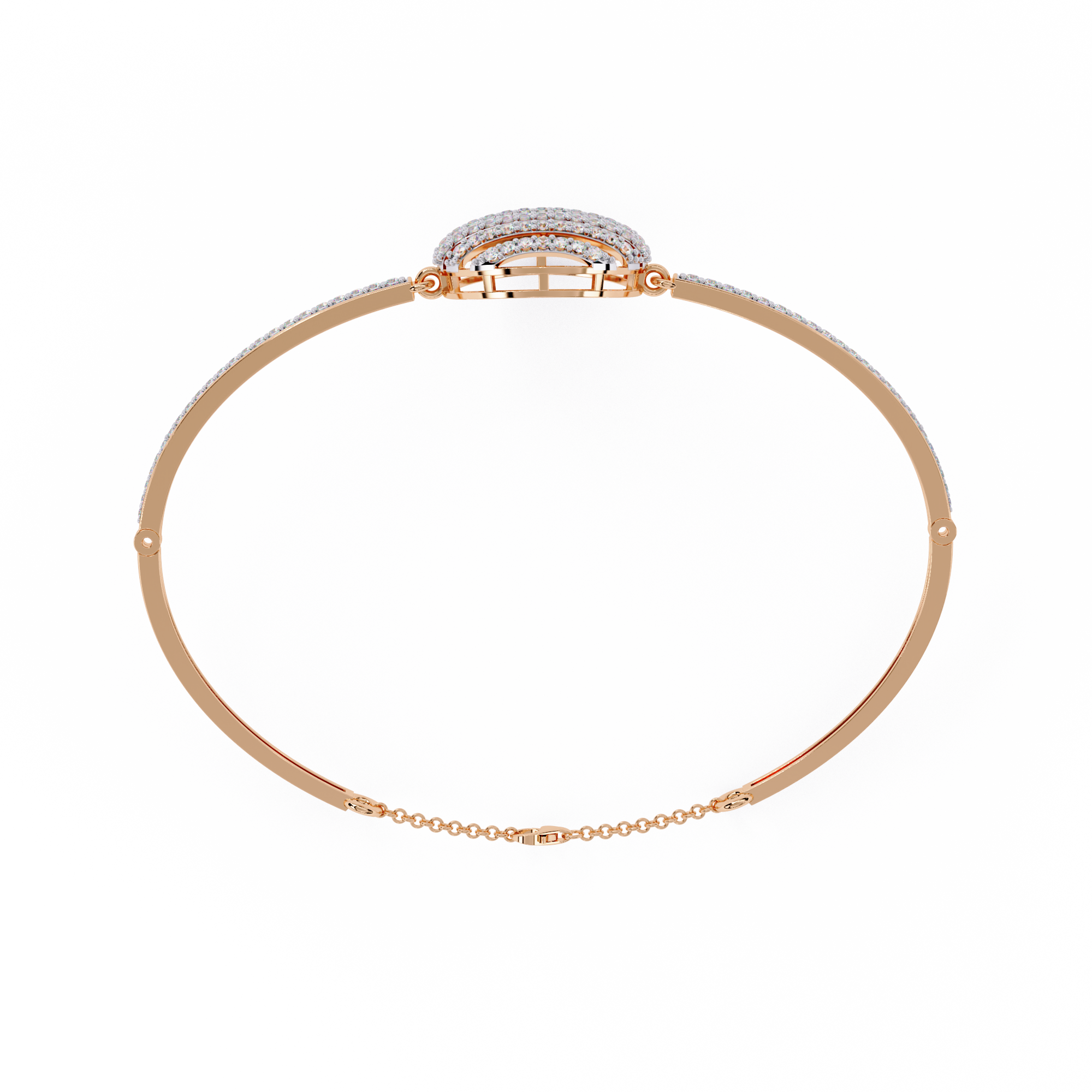 Bracelet With 18k Gold  Fabulous Lab Grown Diamond