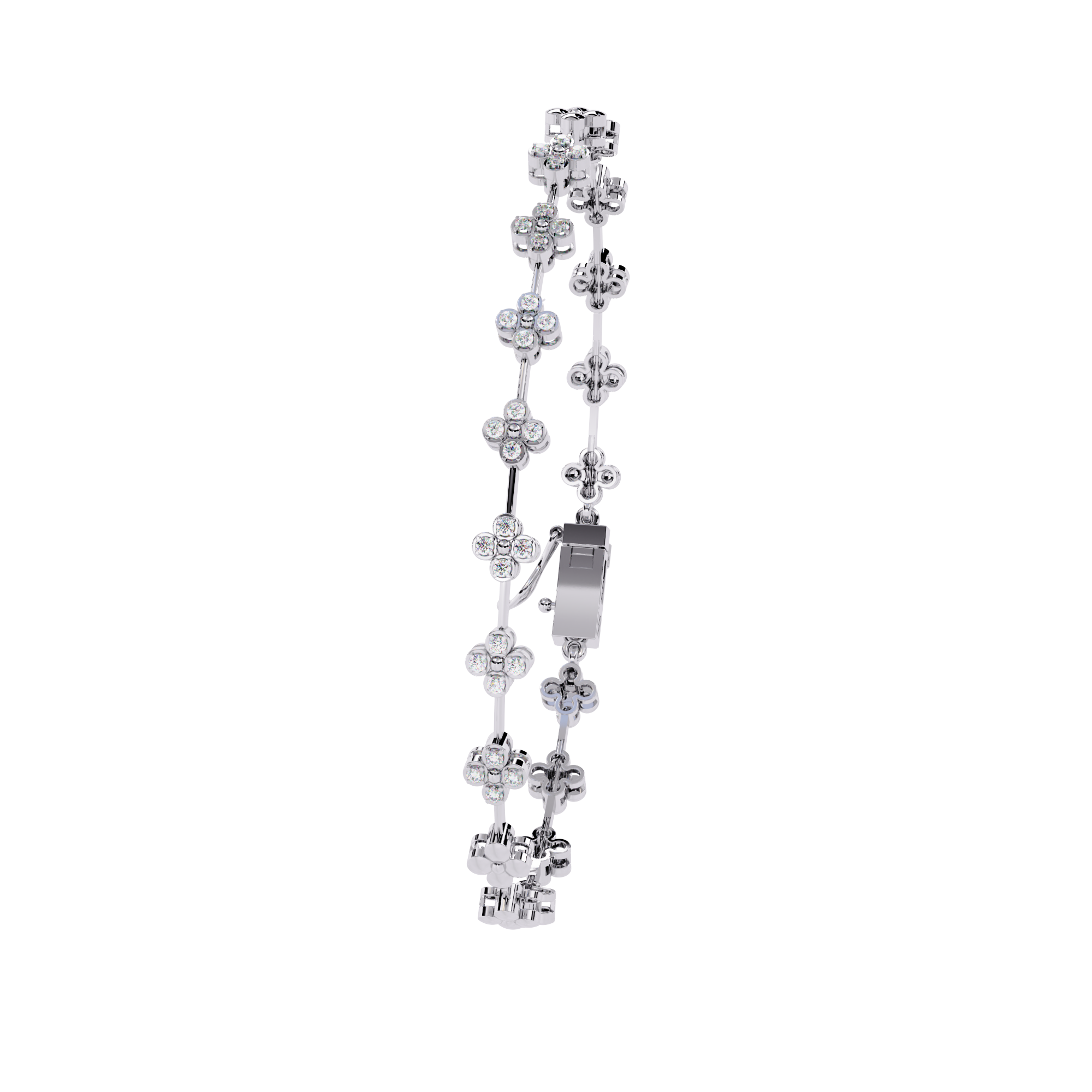18k Bracelet With  Gold  Fabulous Lab Grown Diamond