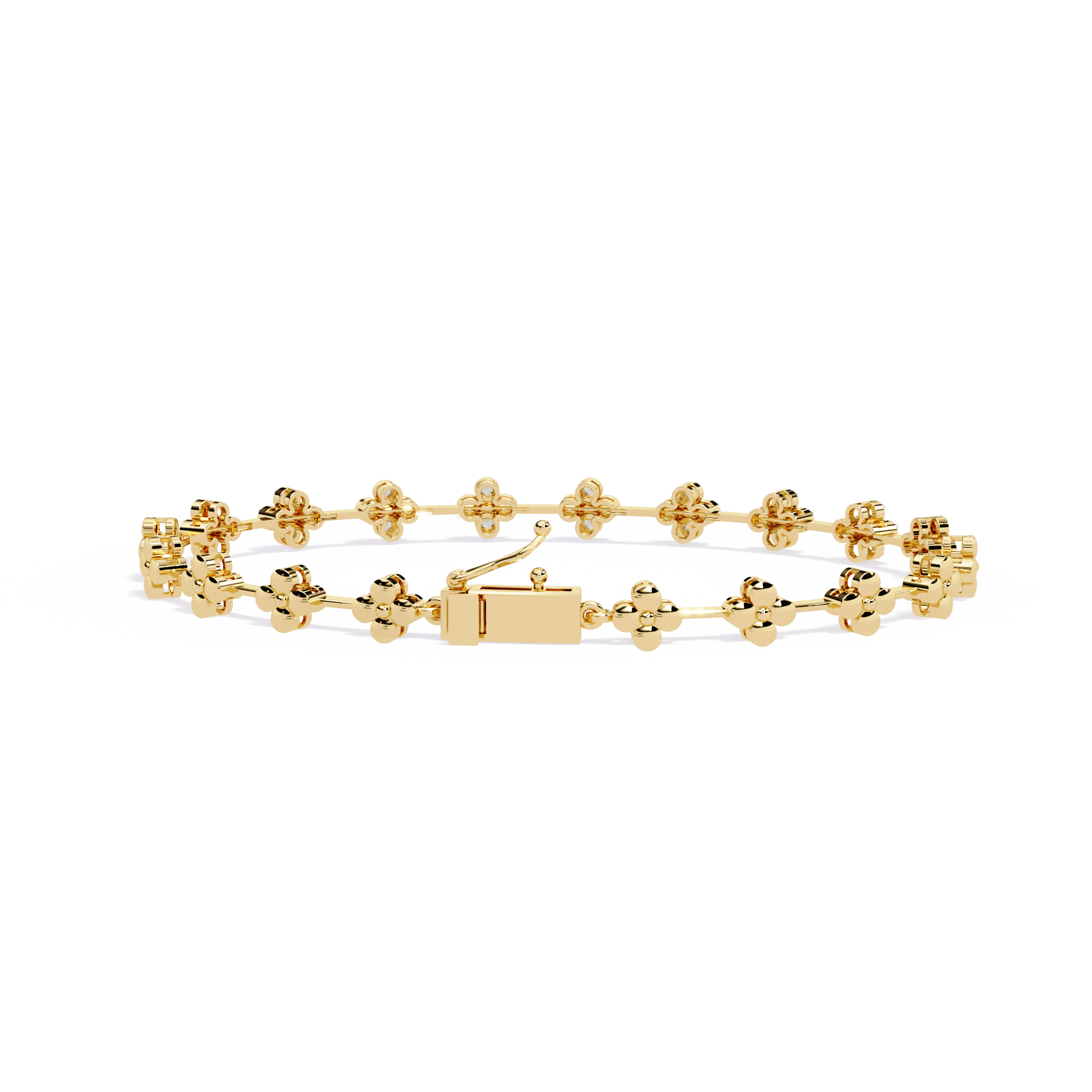 18k Bracelet With  Gold  Fabulous Lab Grown Diamond