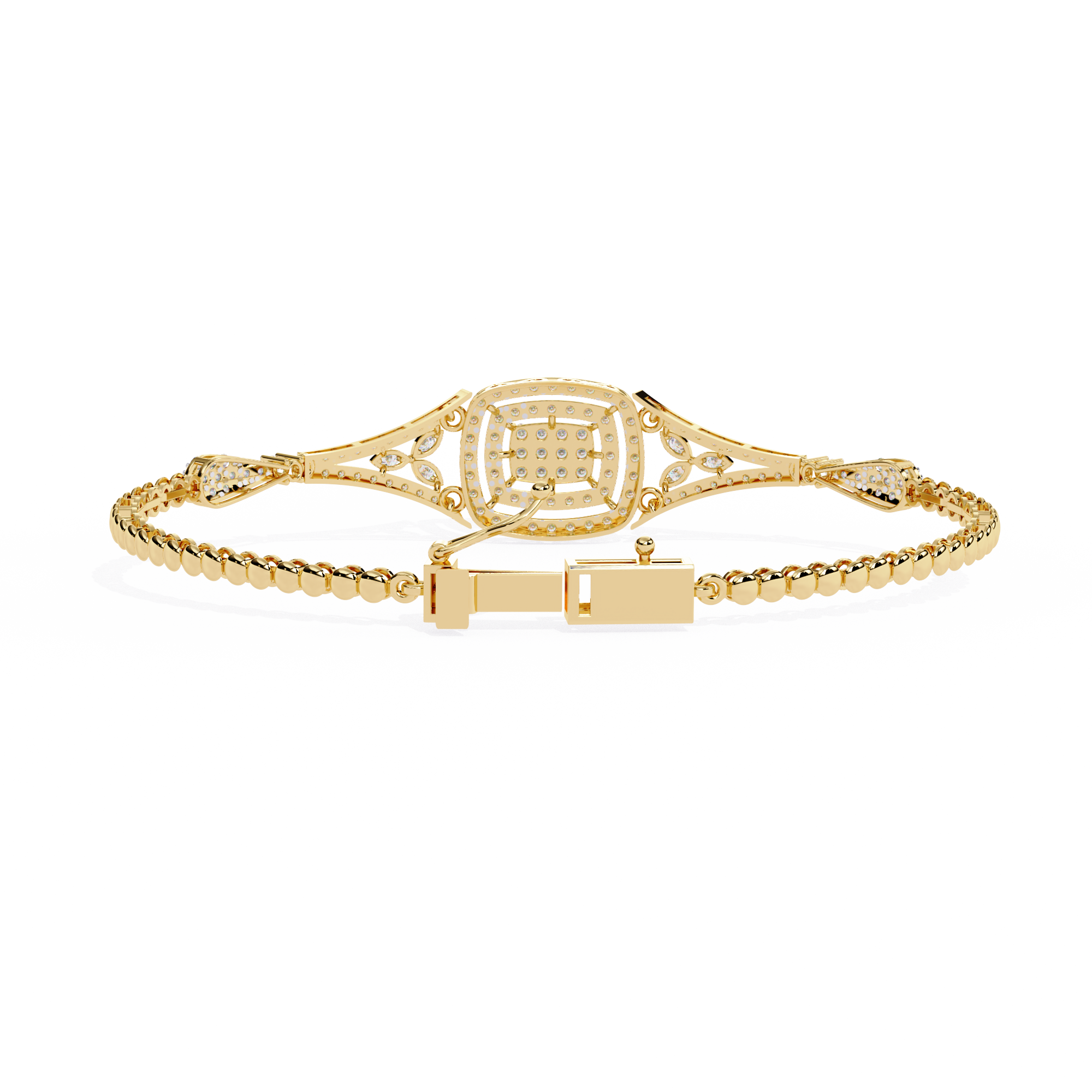Bracelet With 18k  Gold  Fabulous Lab Grown Diamond