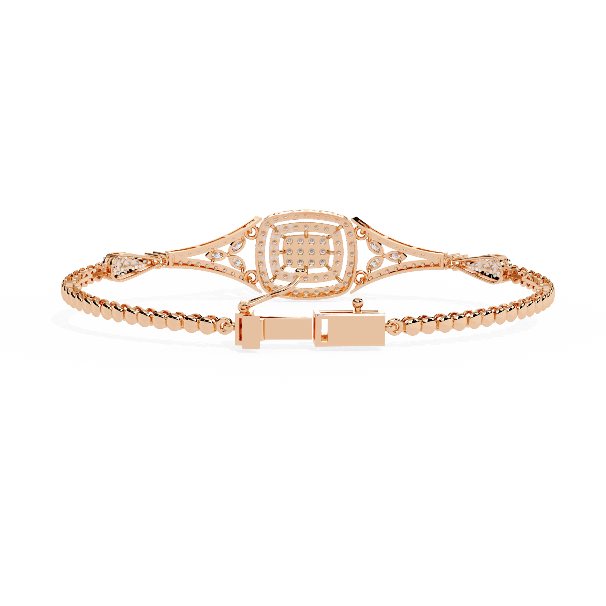 Bracelet With 18k  Gold  Fabulous Lab Grown Diamond