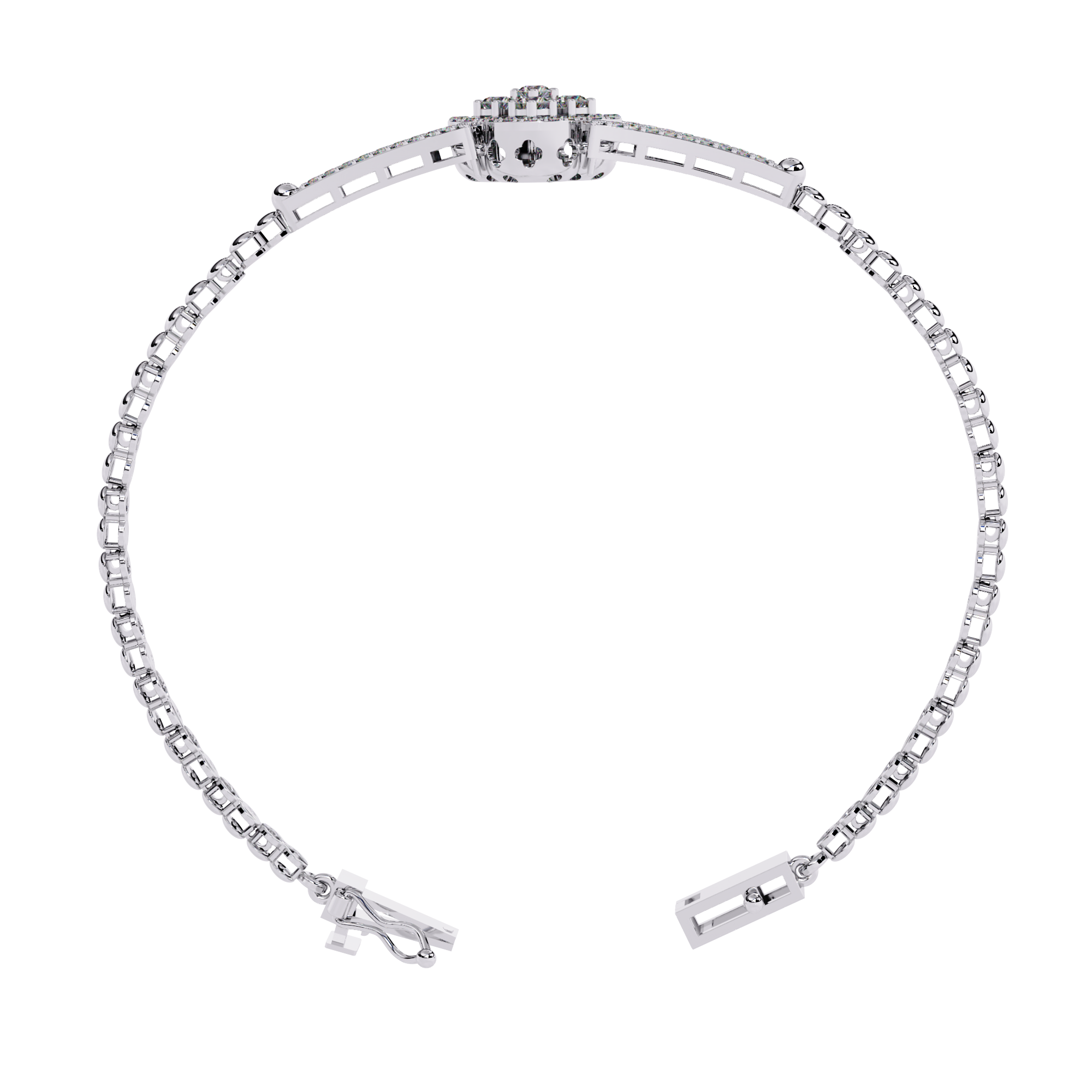 Fabulous 18k Bracelet With  Gold   Lab Grown Diamond