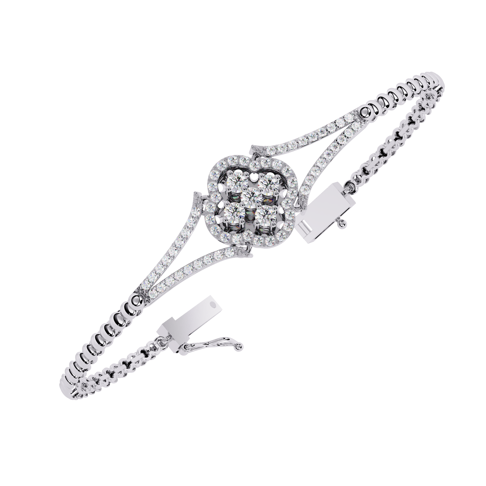 Fabulous 18k Bracelet With  Gold   Lab Grown Diamond