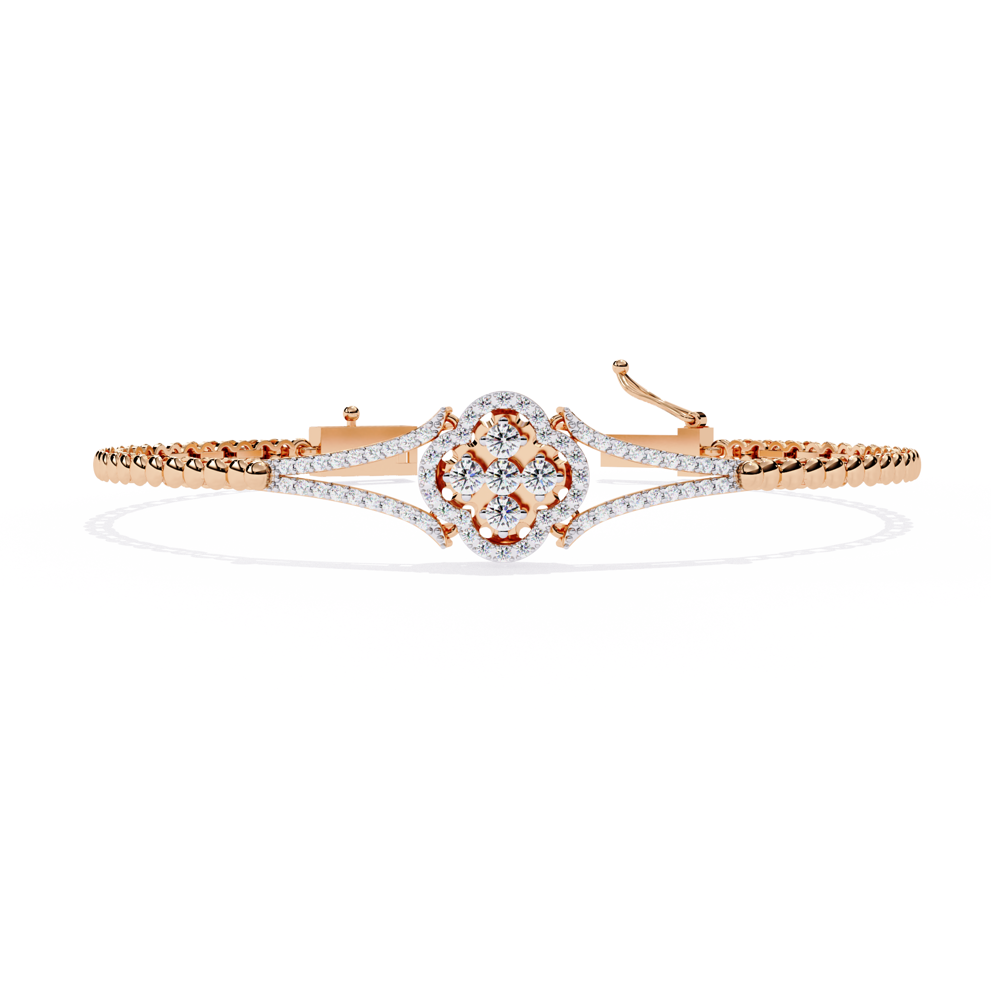 Fabulous 18k Bracelet With  Gold   Lab Grown Diamond