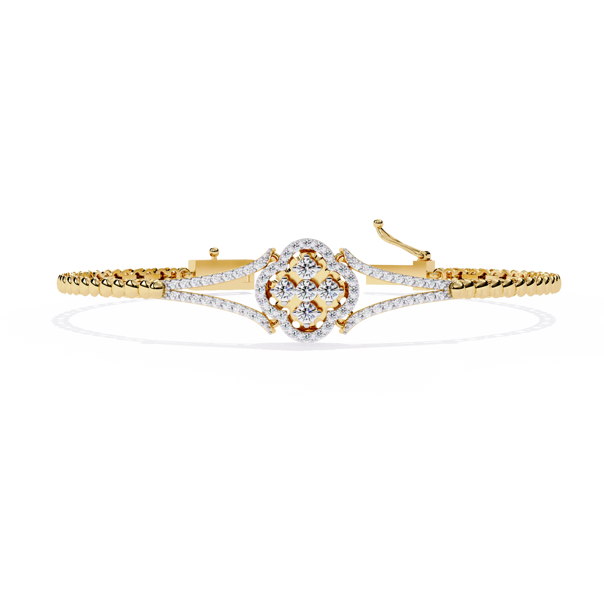 Fabulous 18k Bracelet With  Gold   Lab Grown Diamond