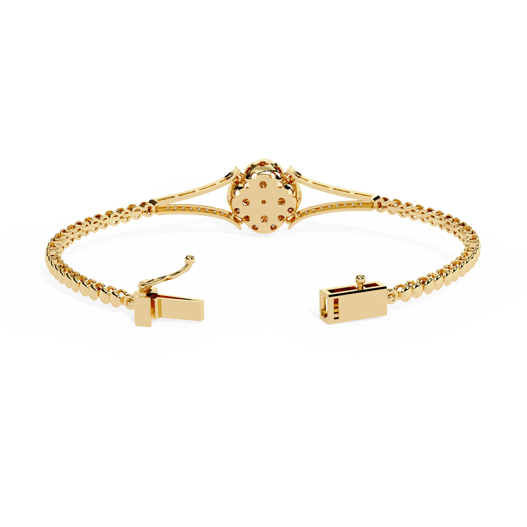 Fabulous 18k Bracelet With  Gold   Lab Grown Diamond