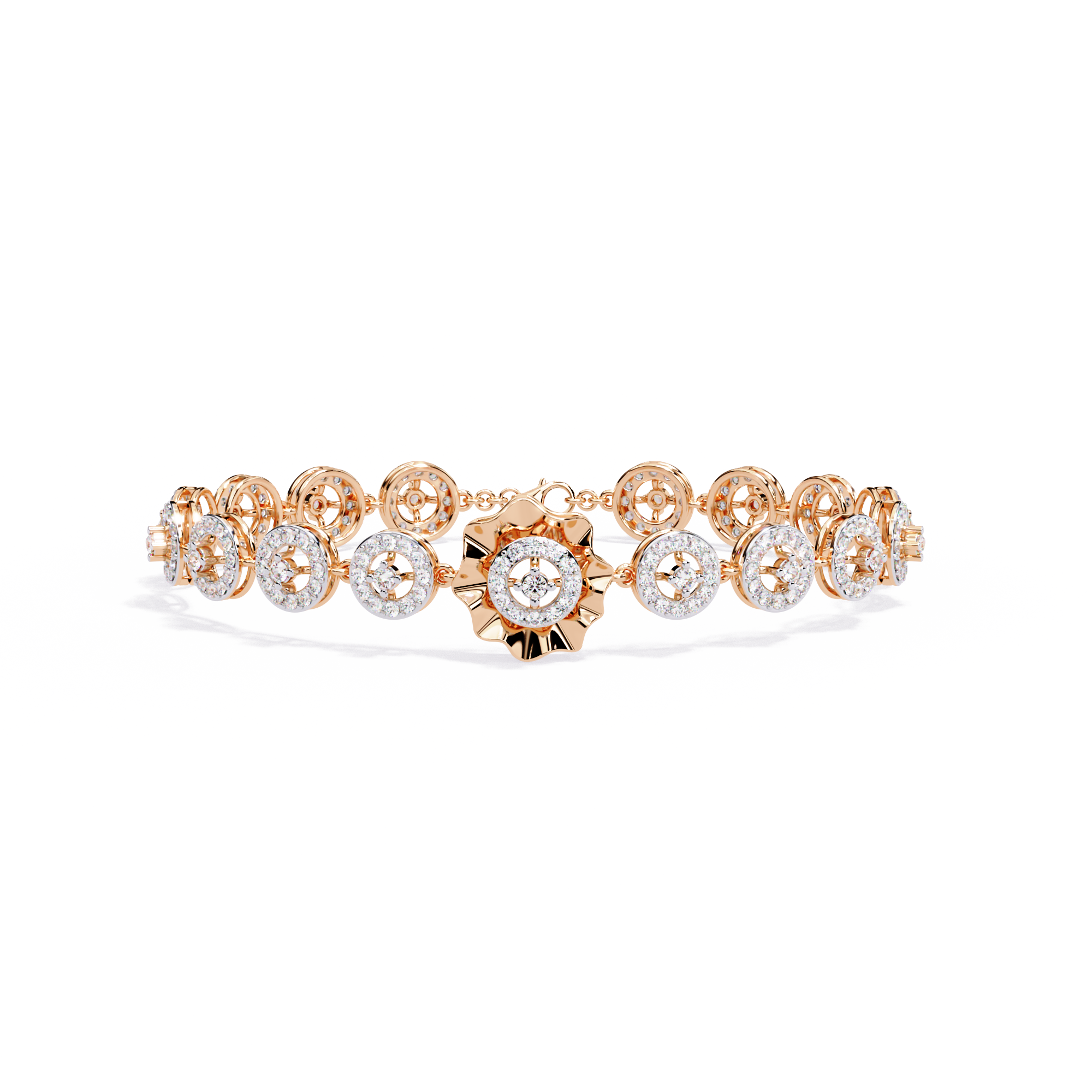 Fabulous 18k Bracelet With  Gold   Lab Grown Diamond