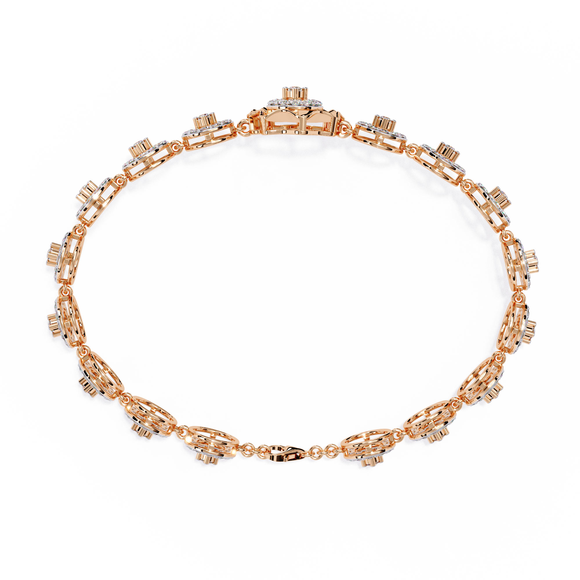 Fabulous 18k Bracelet With  Gold   Lab Grown Diamond