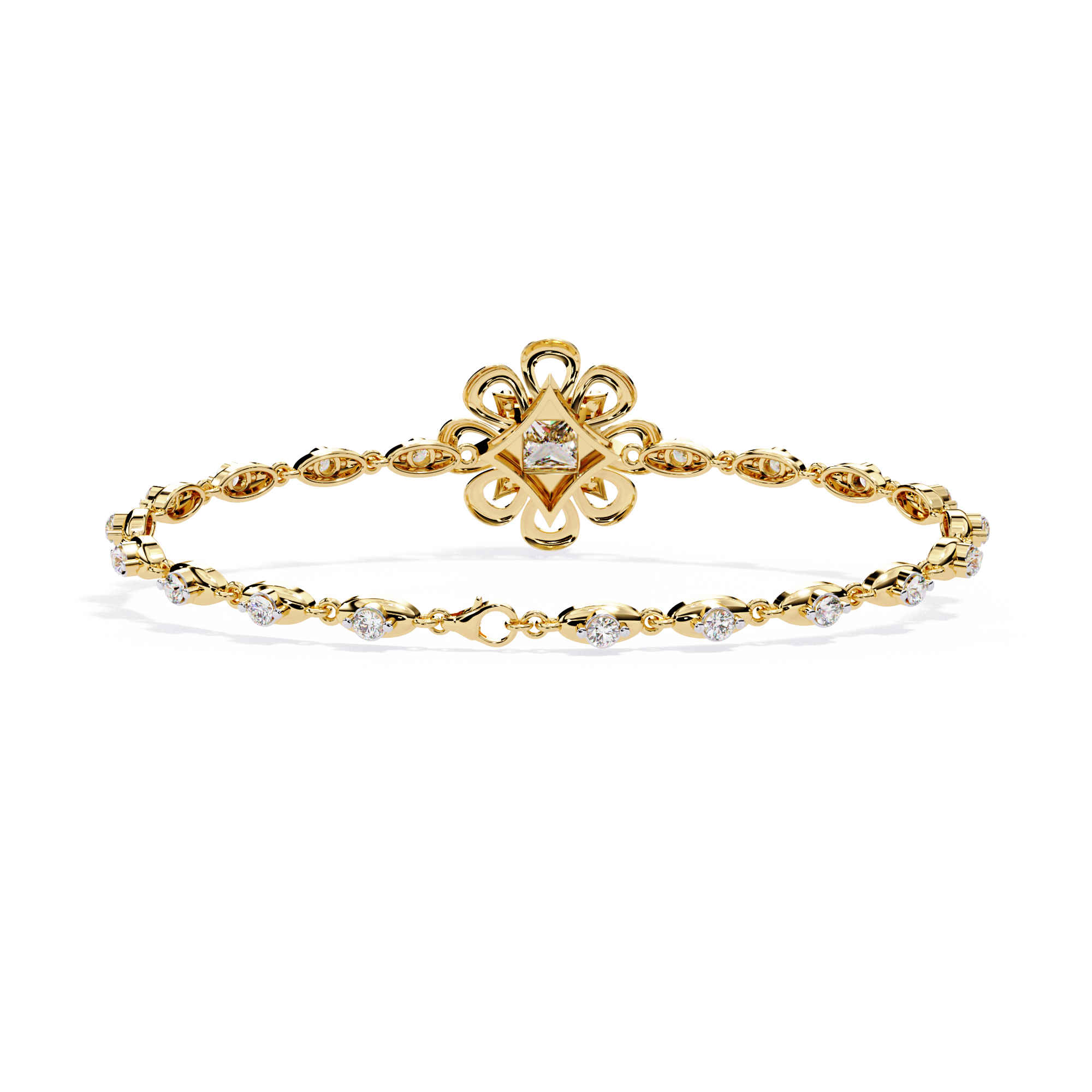 Fabulous  Bracelet With 18k Gold   Lab Grown Diamond.