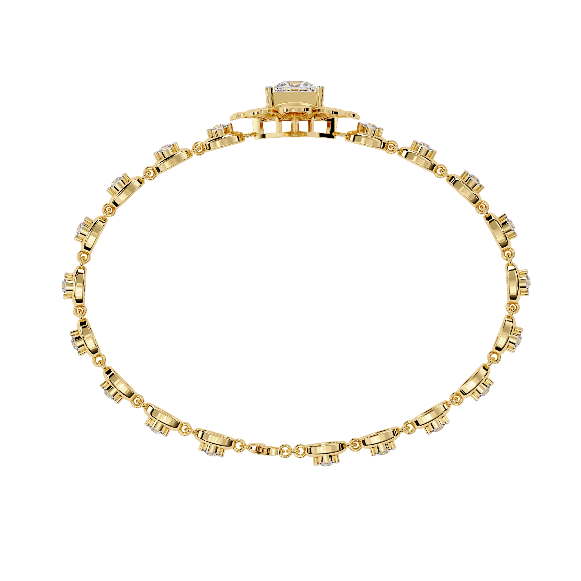 Fabulous  Bracelet With 18k Gold   Lab Grown Diamond.