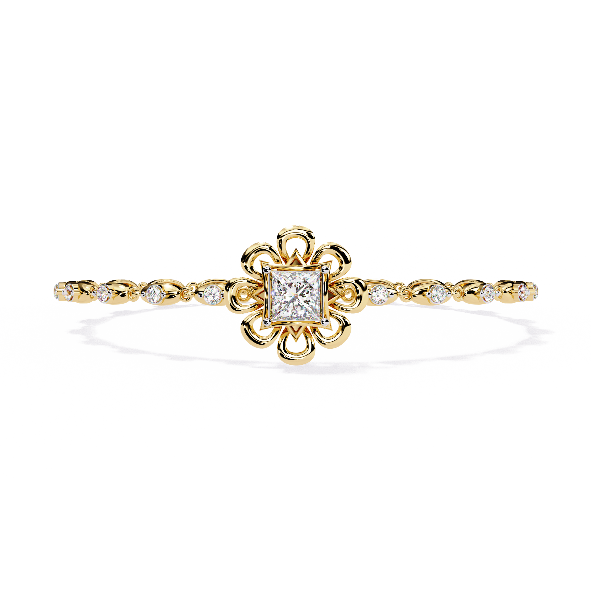 Fabulous  Bracelet With 18k Gold   Lab Grown Diamond.
