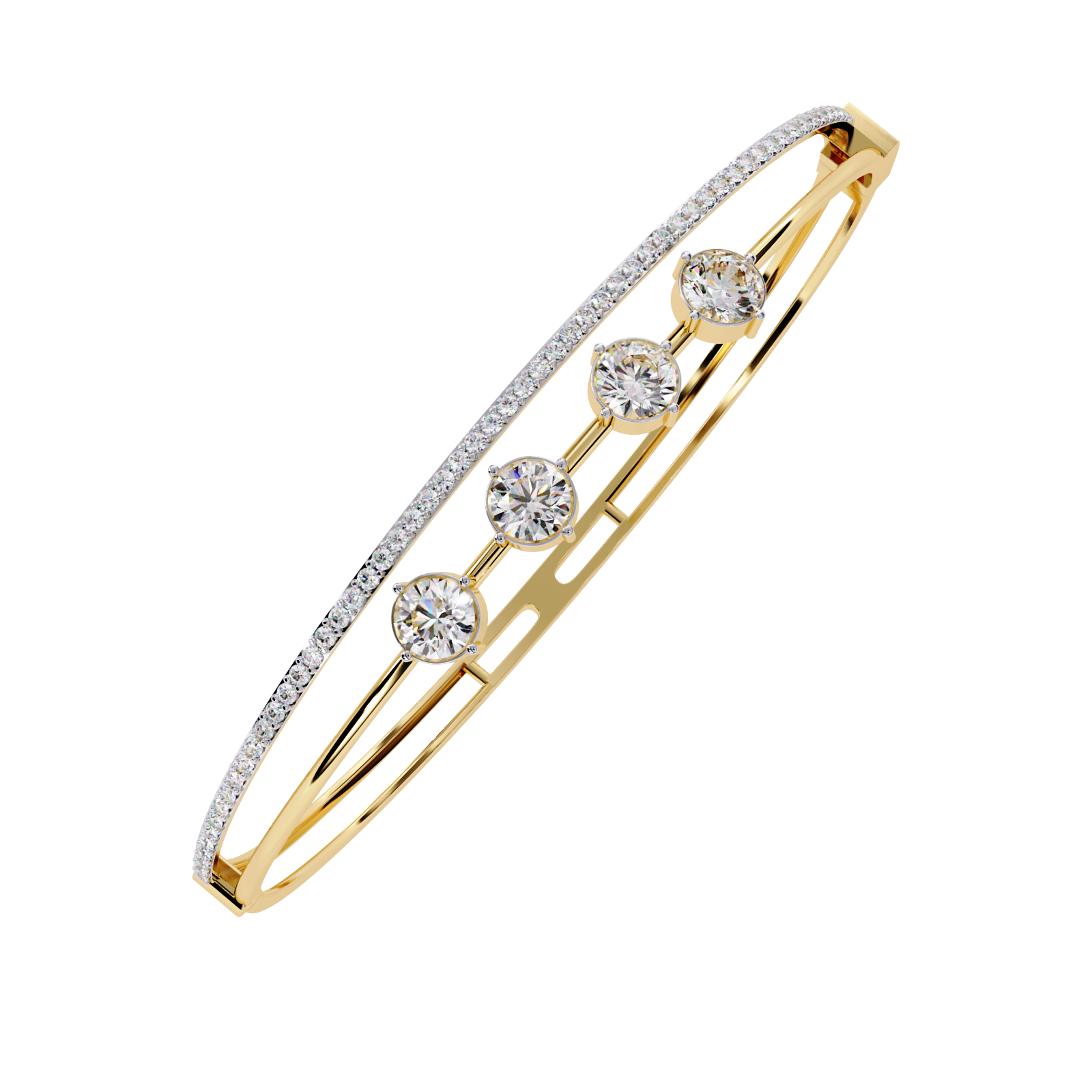 Fabulous  Bracelet With 18k  Gold   Lab Grown Diamond.