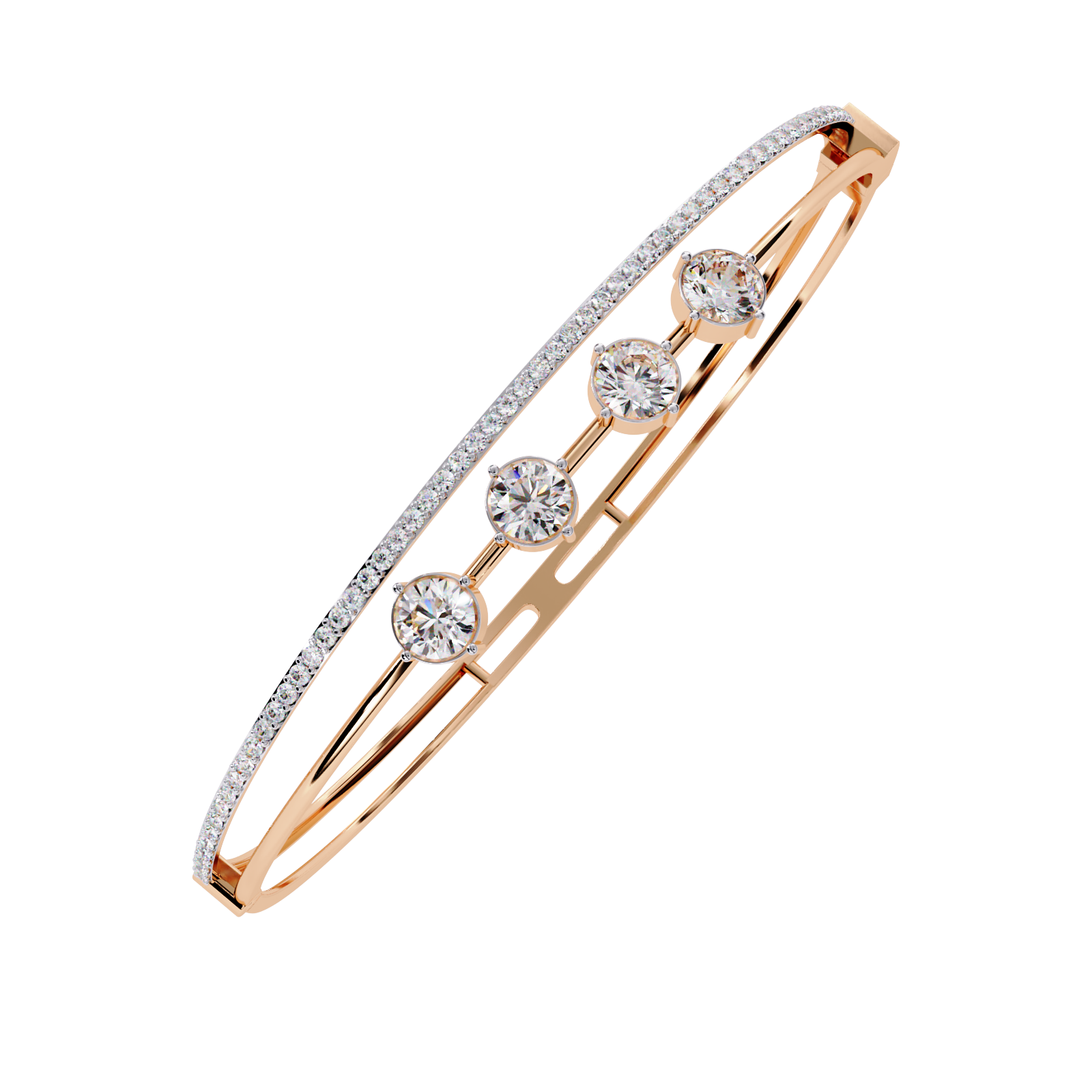 Fabulous  Bracelet With 18k  Gold   Lab Grown Diamond.