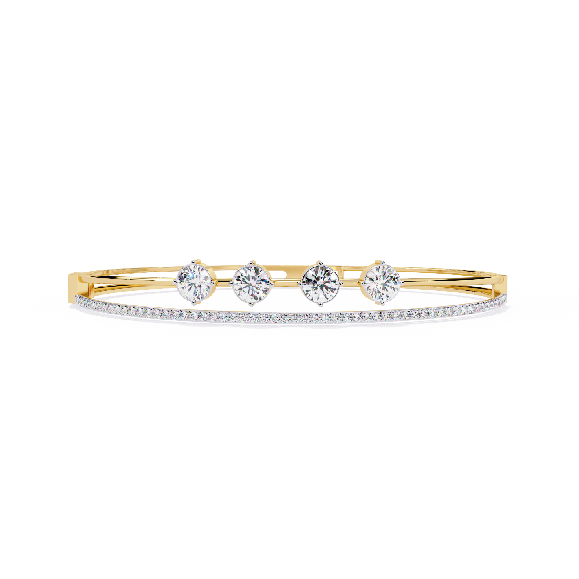 Fabulous  Bracelet With 18k  Gold   Lab Grown Diamond.