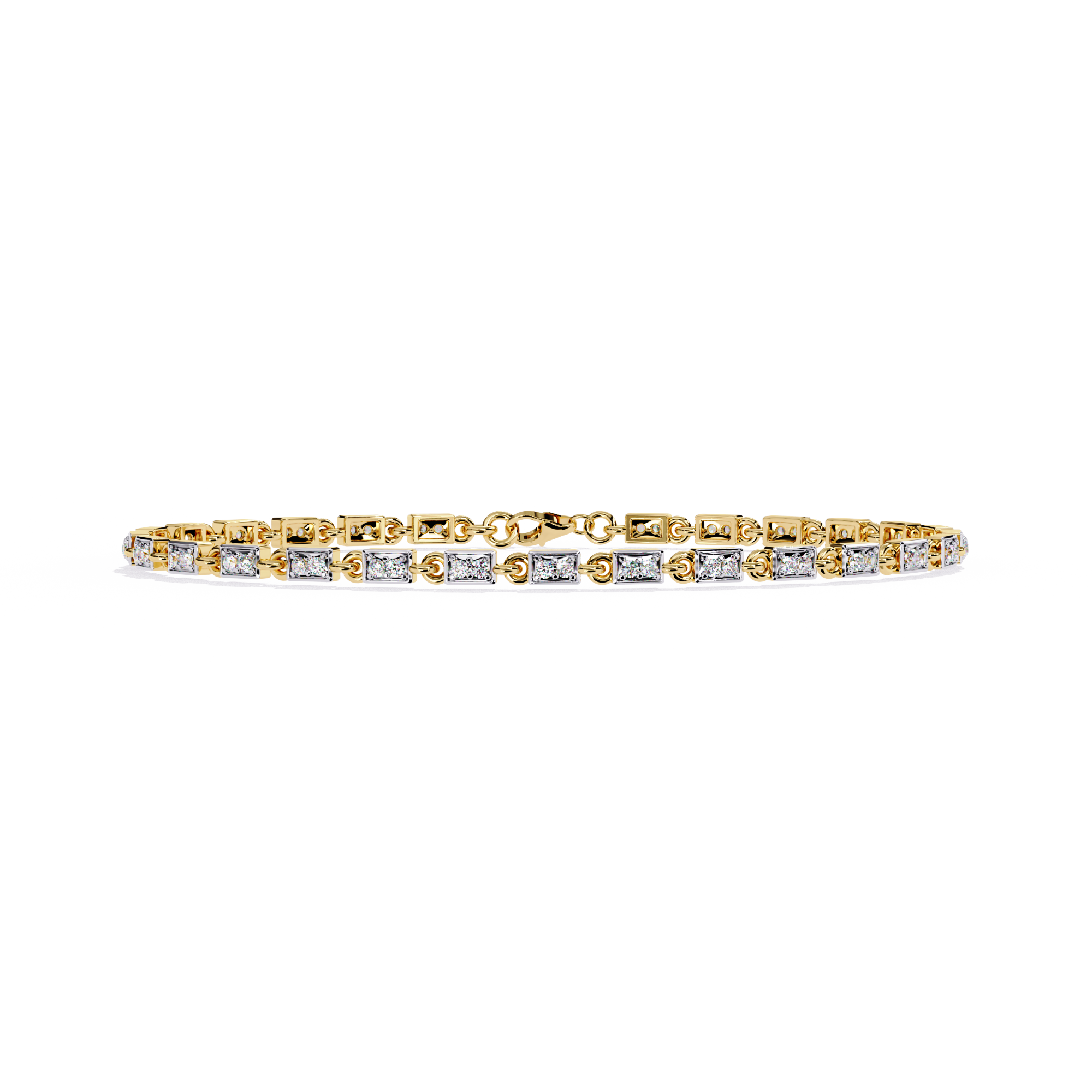 Fabulous  Bracelet With 18k Gold  Lab Grown Diamond.